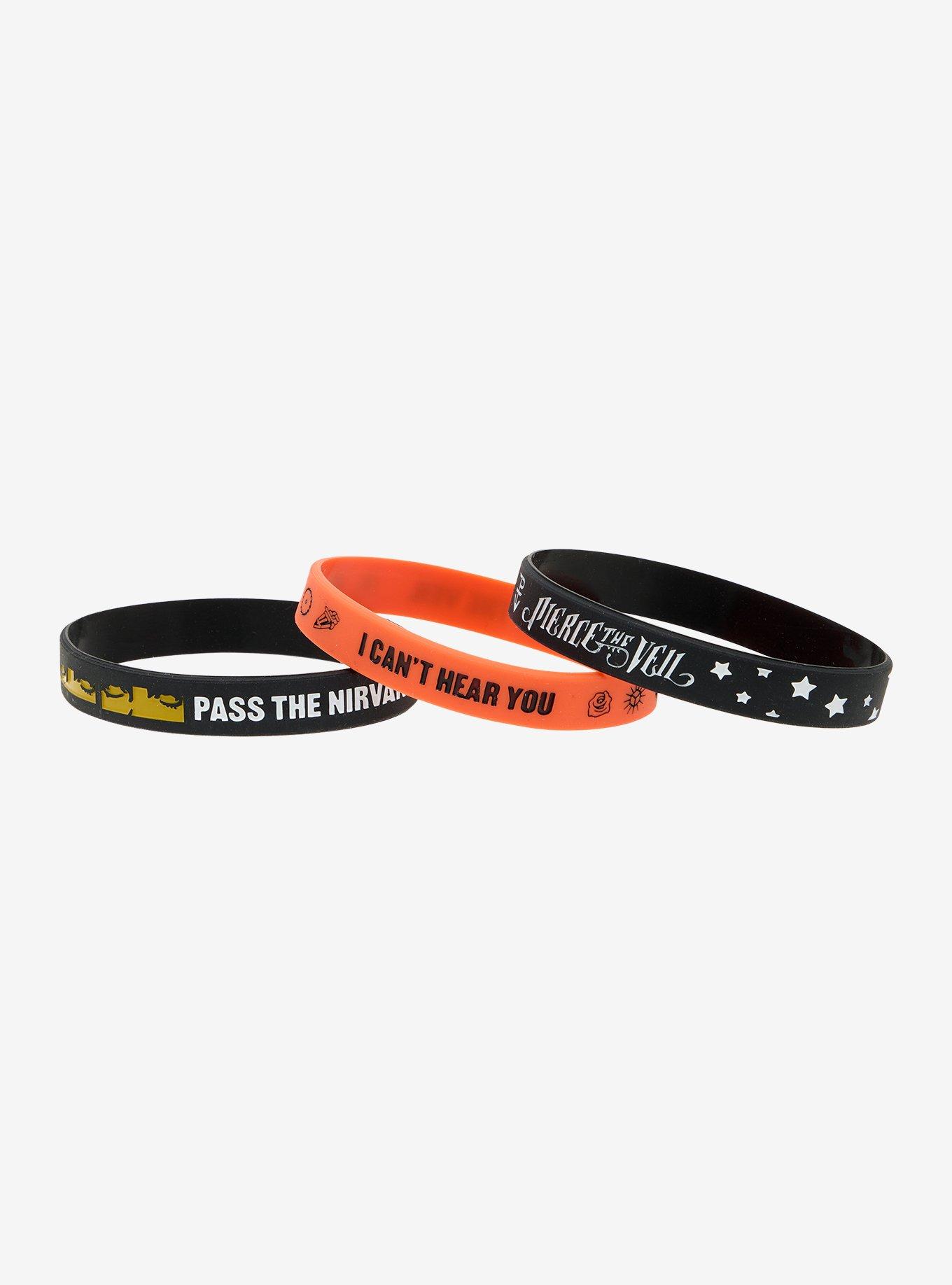 Pierce The Veil Pass The Nirvana Rubber Bracelet Set, , alternate - view 3