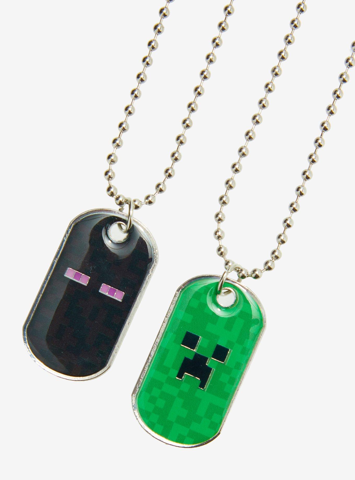 Minecraft Dog Tag Best Friend Necklace Set, , alternate - view 3