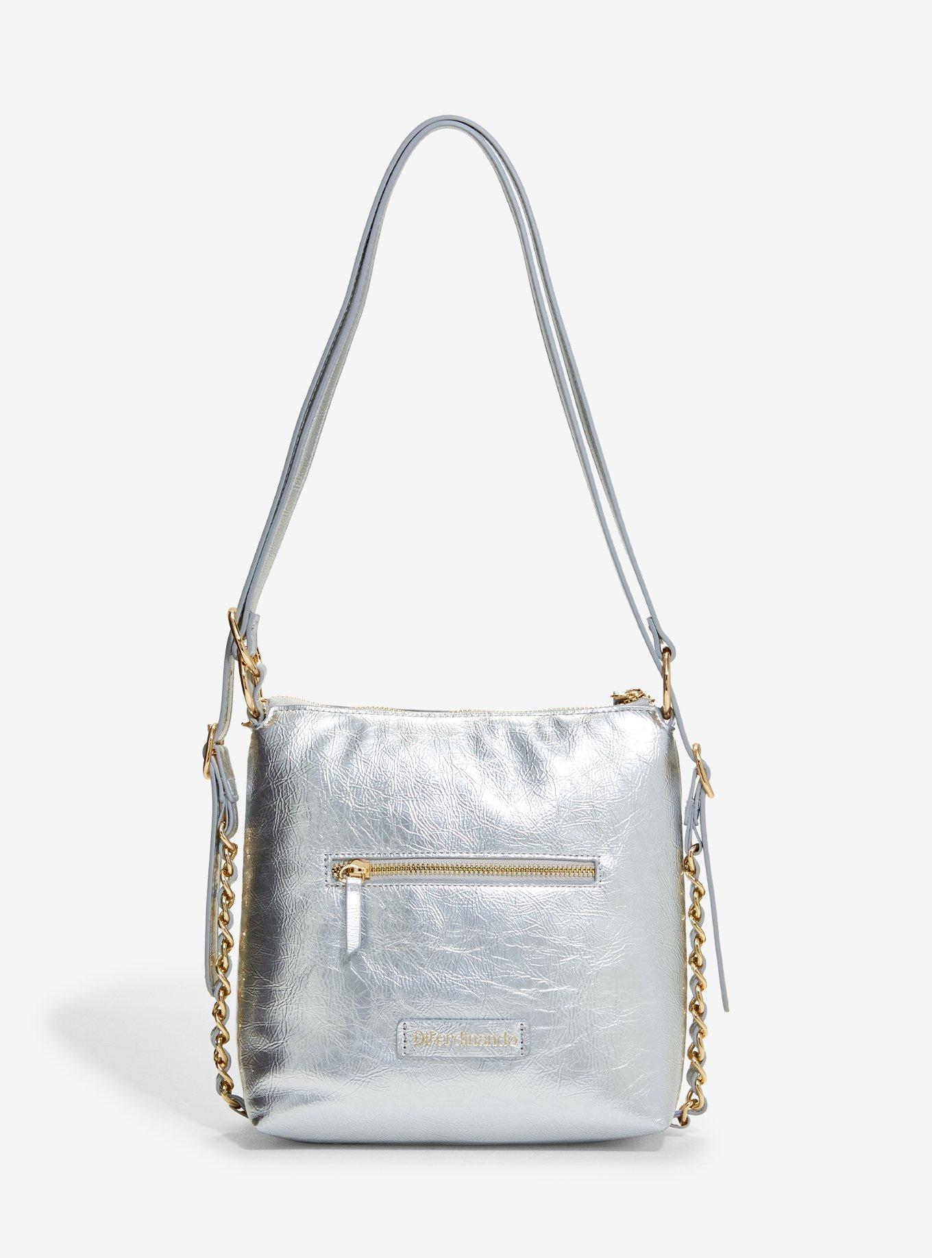 DiFerdinando Gunmetal Ribbon Reverie Mini Convertible Hobo Bag, , alternate - view 3