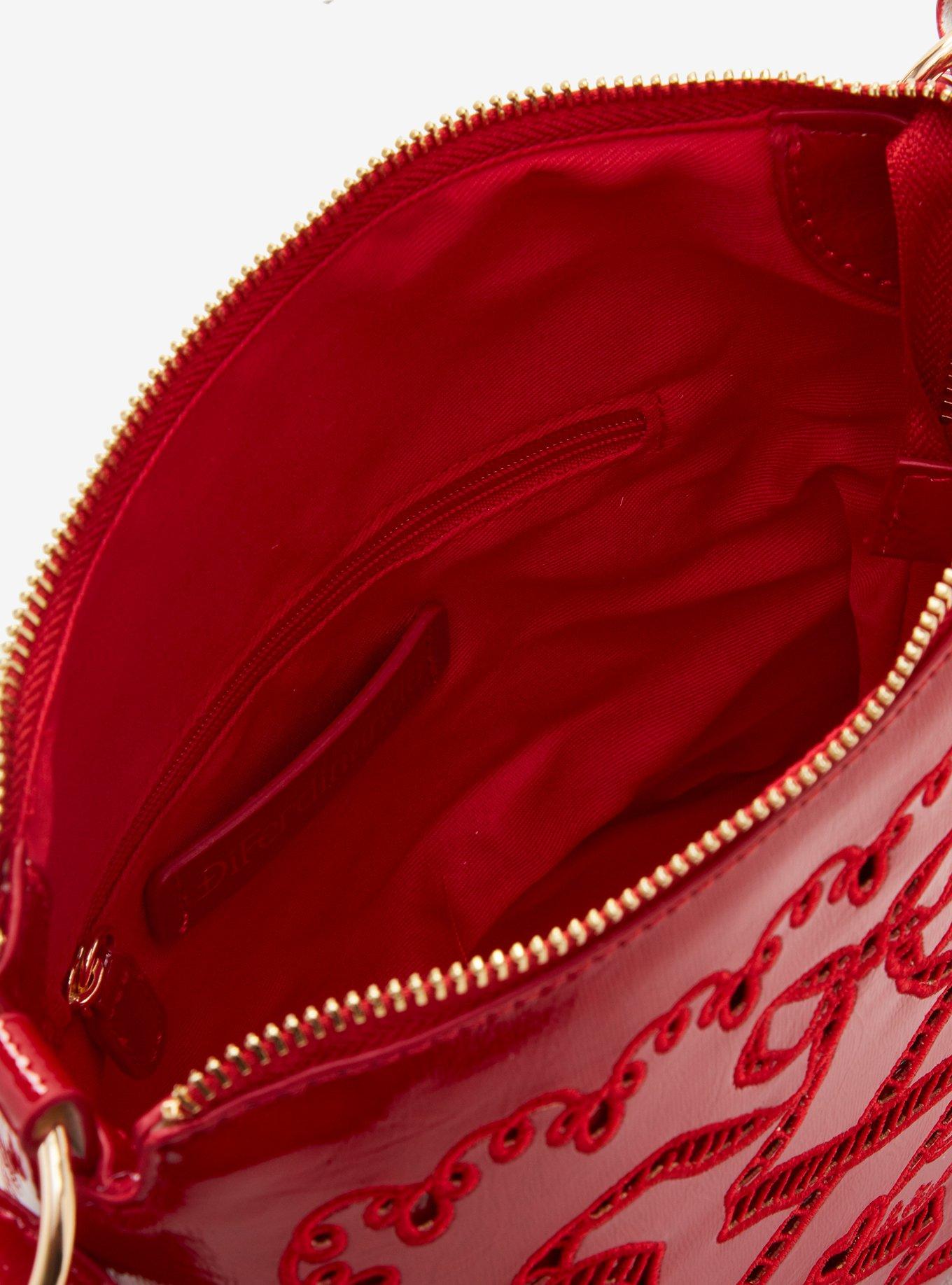 DiFerdinando Deep Red Ribbon Reverie Mini Convertible Hobo Bag, , alternate - view 4