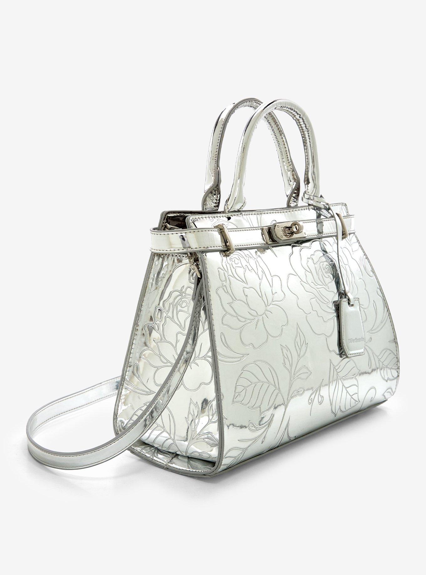 DiFerdinando Silver Rosebud Satchel Bag, , alternate - view 2