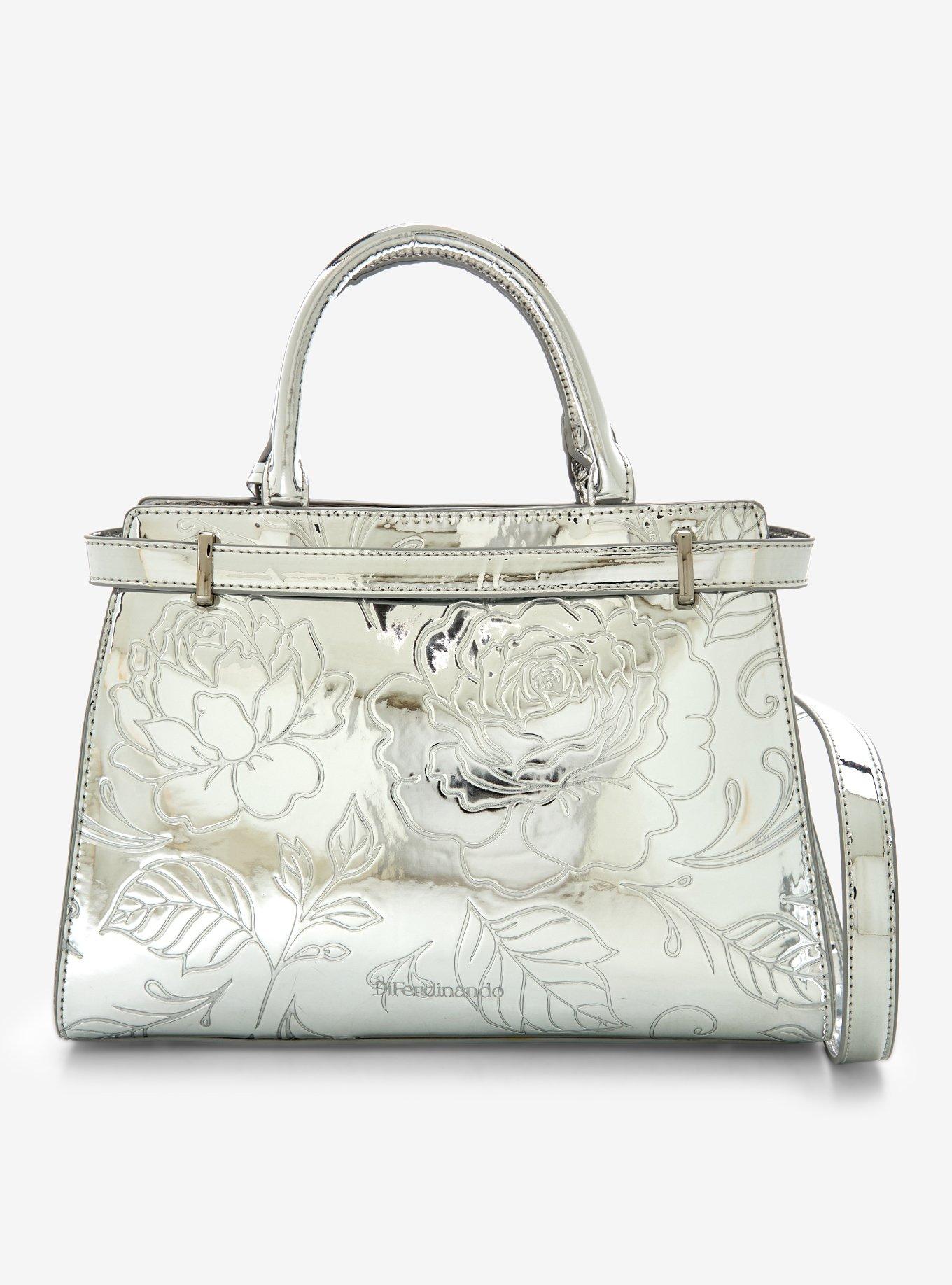 DiFerdinando Silver Rosebud Satchel Bag, , alternate - view 3