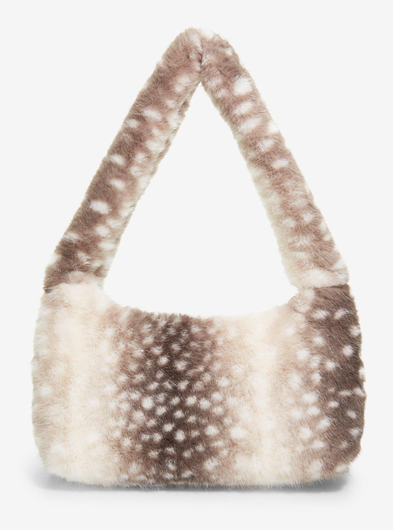 Social Collision Doe Faux Fur Shoulder Bag, , alternate - view 3