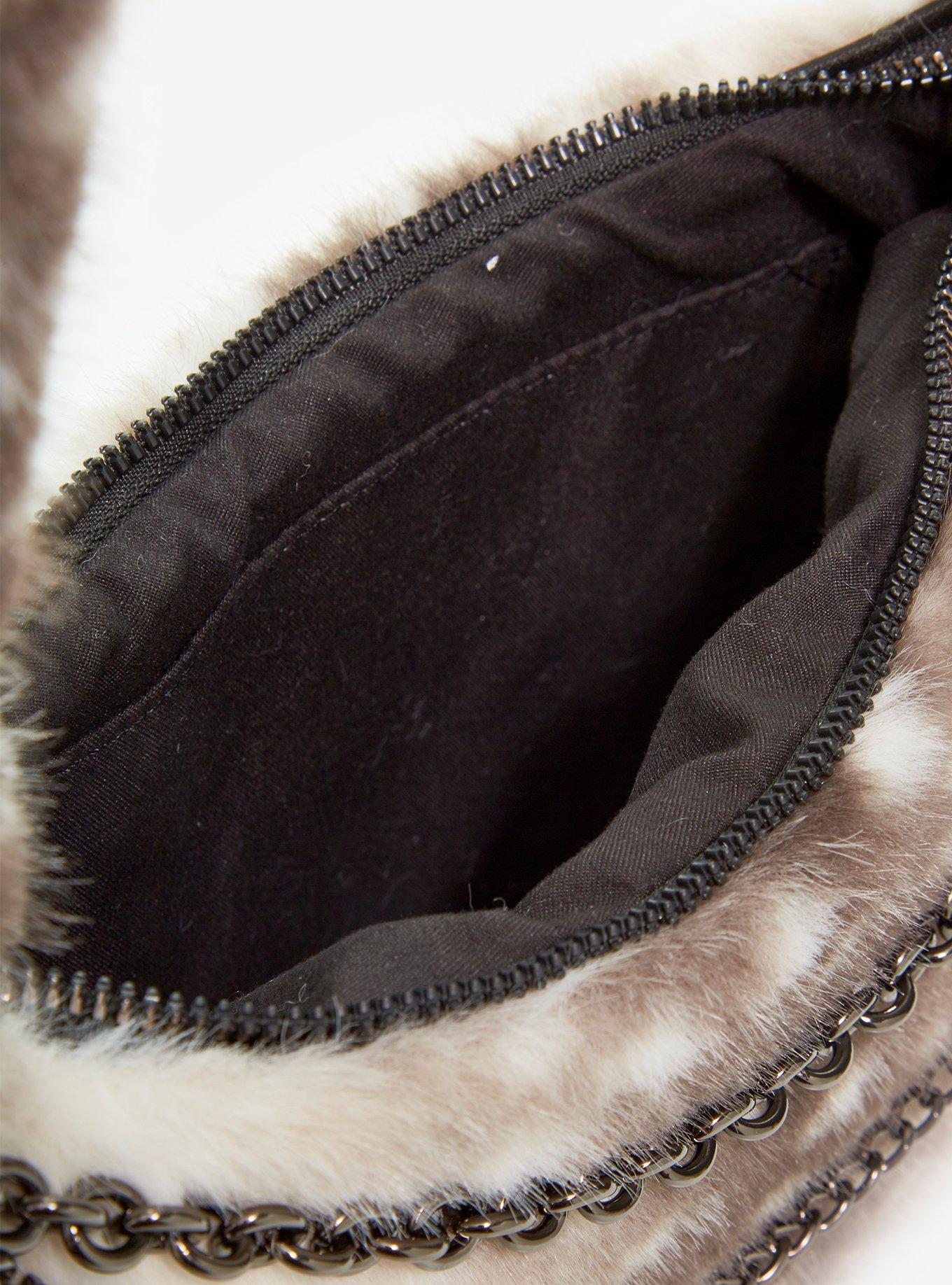 Social Collision Doe Faux Fur Shoulder Bag, , alternate - view 4