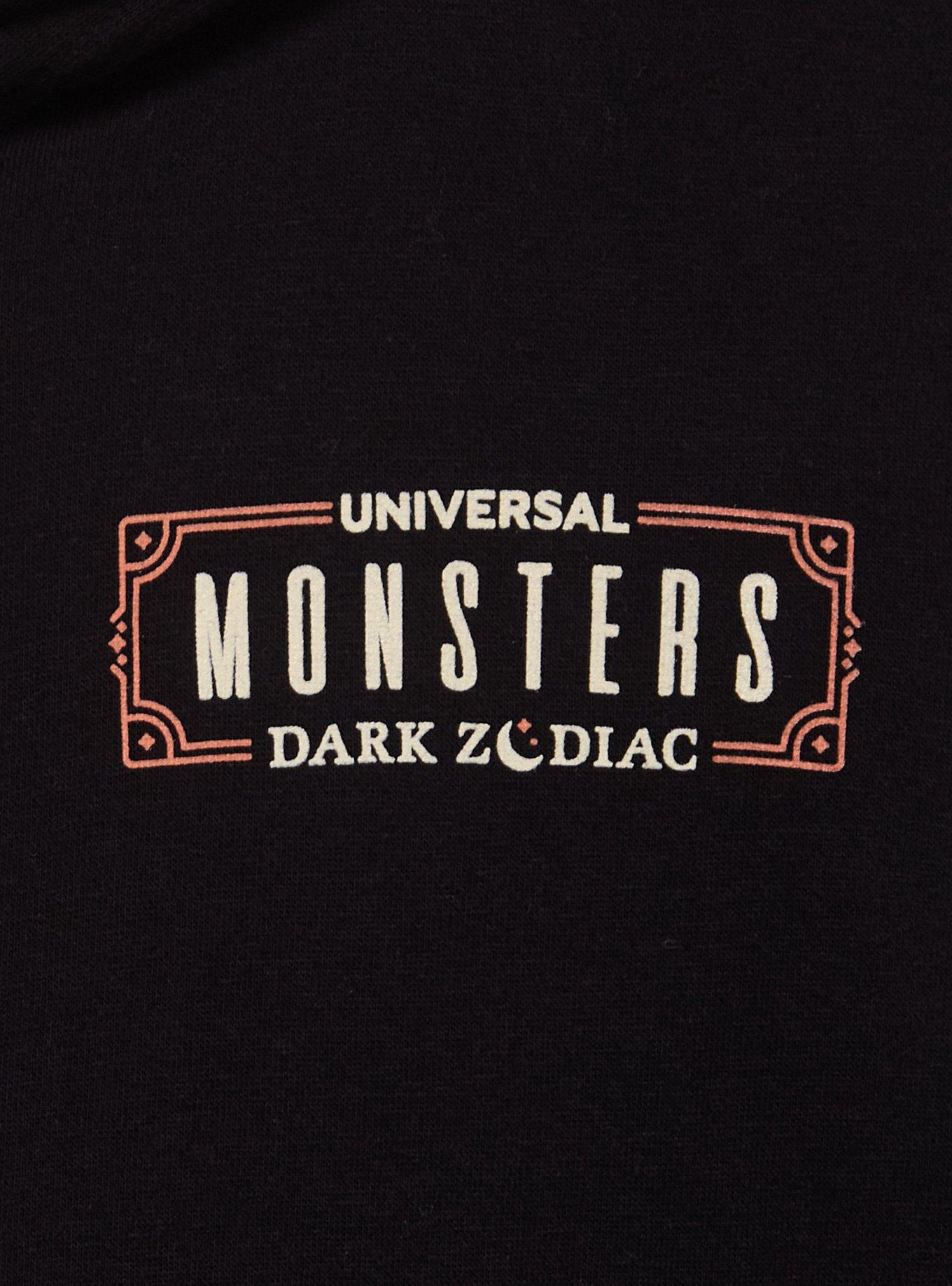 Universal Monsters Dark Zodiac Zippered Hoodie - BoxLunch Exclusive, BLACK, alternate - view 3