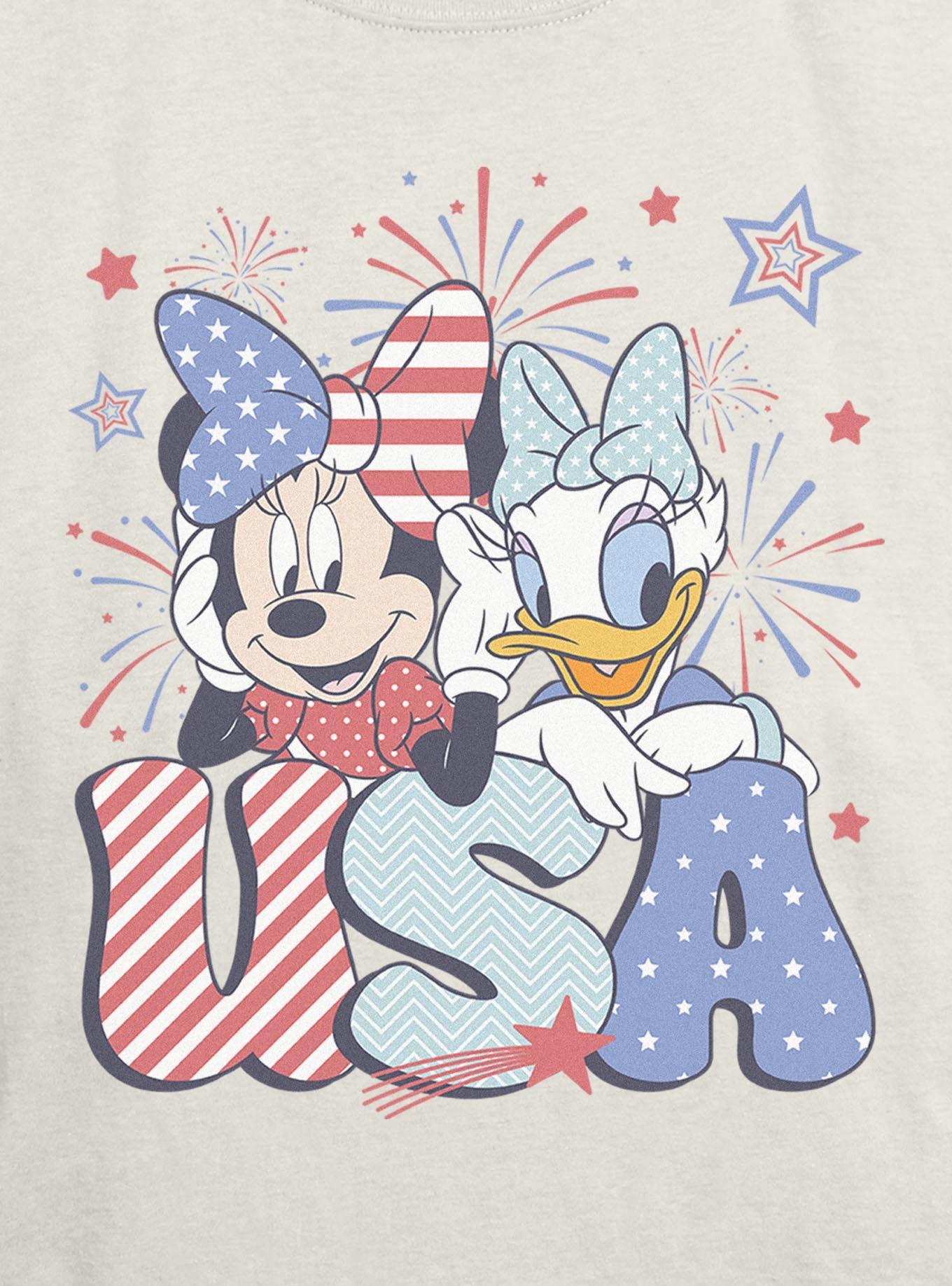 Disney Minnie Mouse & Daisy Duck USA Celebration Girls Skimmer T-Shirt, , hi-res