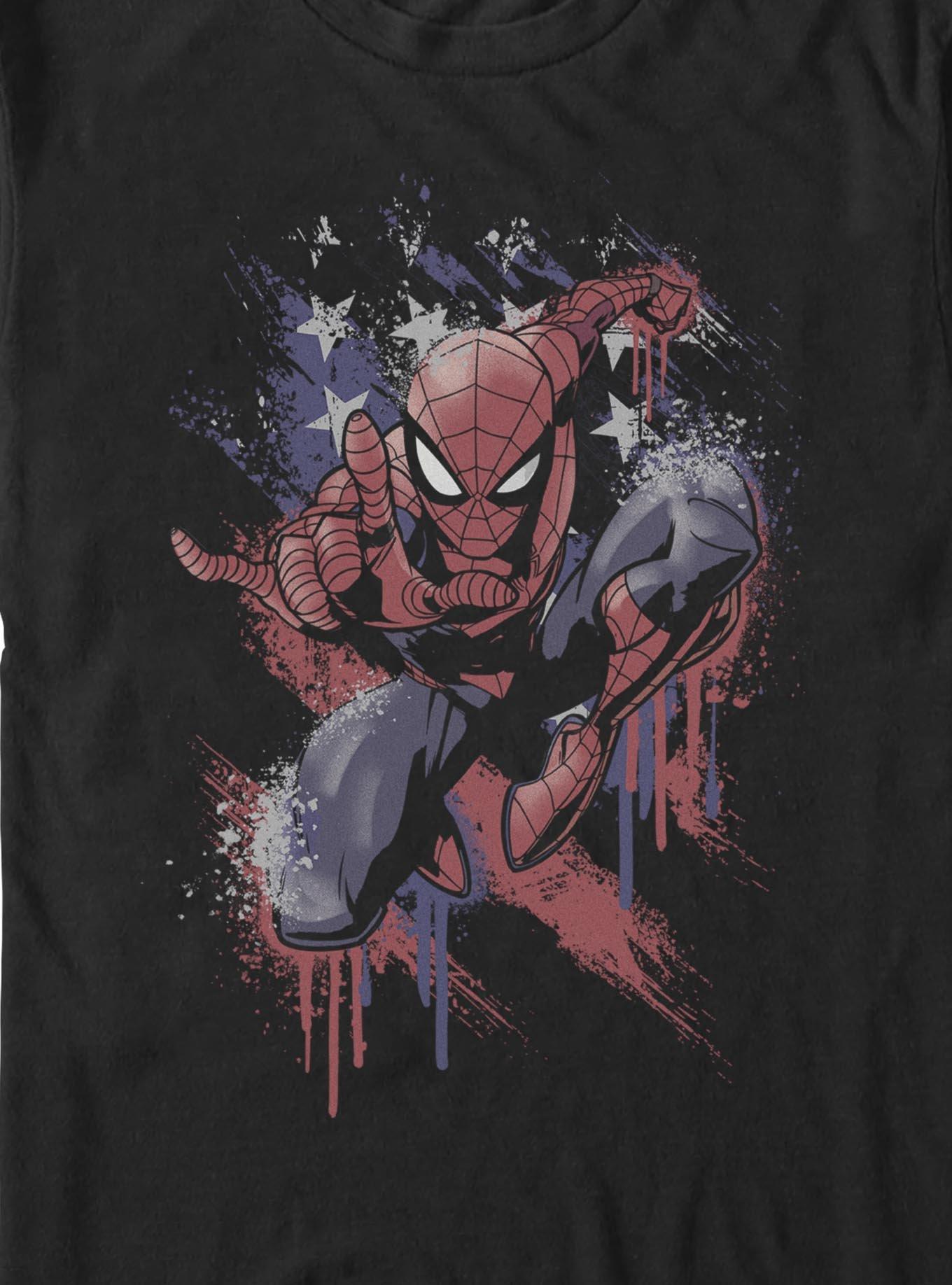 Marvel Spider-Man American Flag T-Shirt, , hi-res
