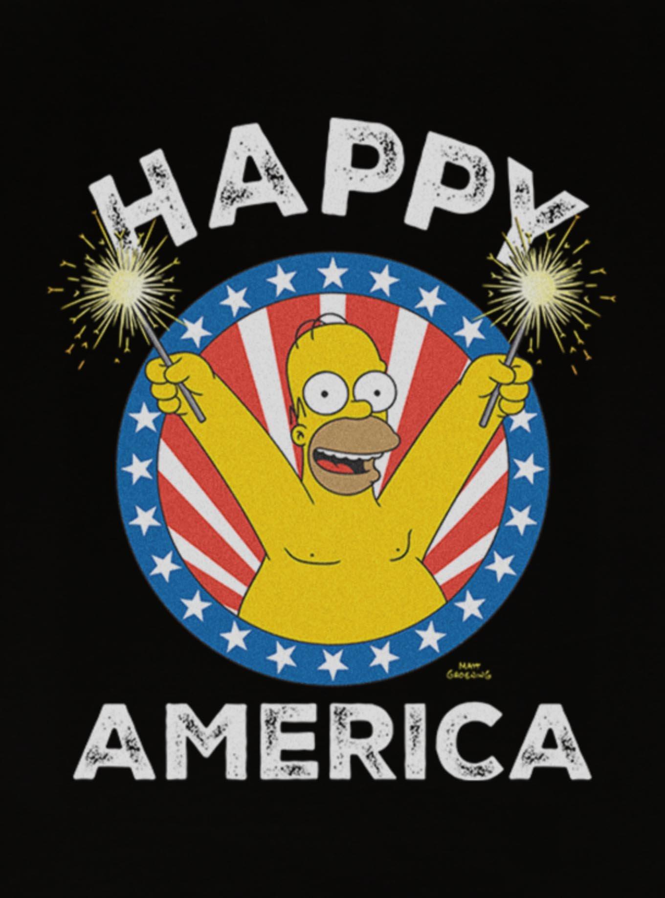 The Simpsons Happy America Homer Girls Cami, , hi-res