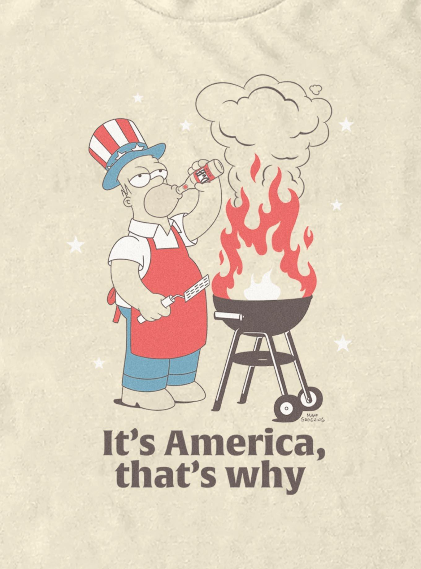 The Simpsons Homer American BBQ T-Shirt, , hi-res