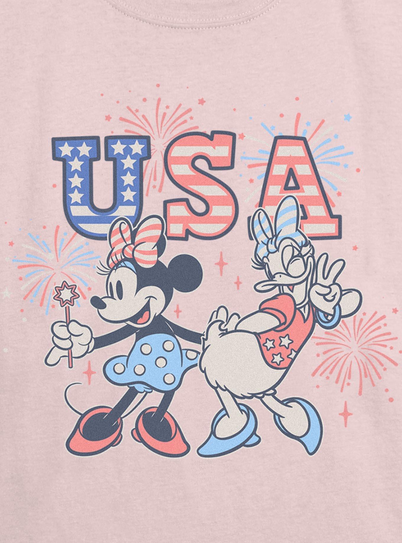 Disney Minnie Mouse & Daisy Duck USA Fireworks Celebration Girls Skimmer T-Shirt, , hi-res