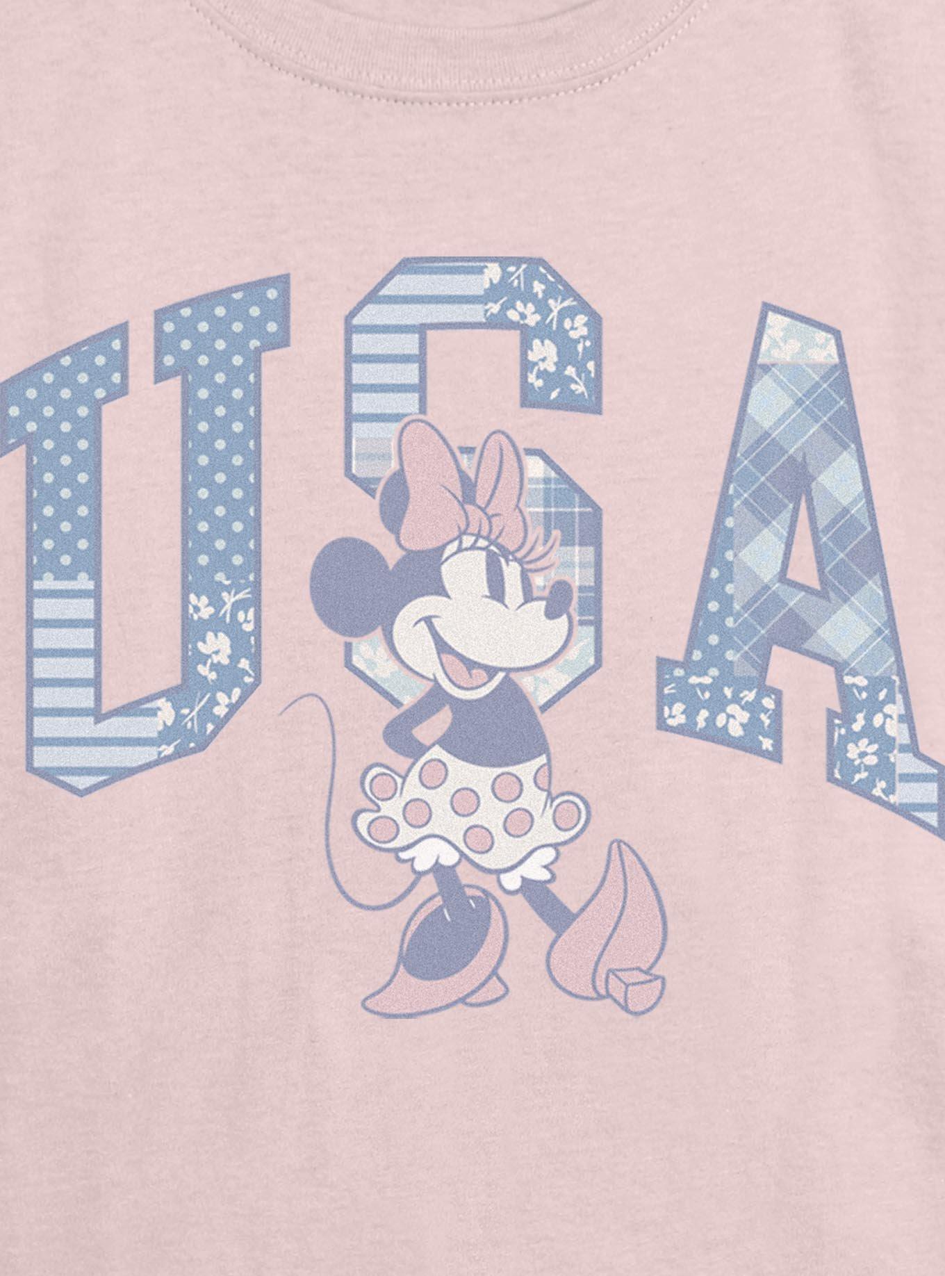 Disney Minnie Mouse USA Patch Girls Skimmer T-Shirt, , hi-res