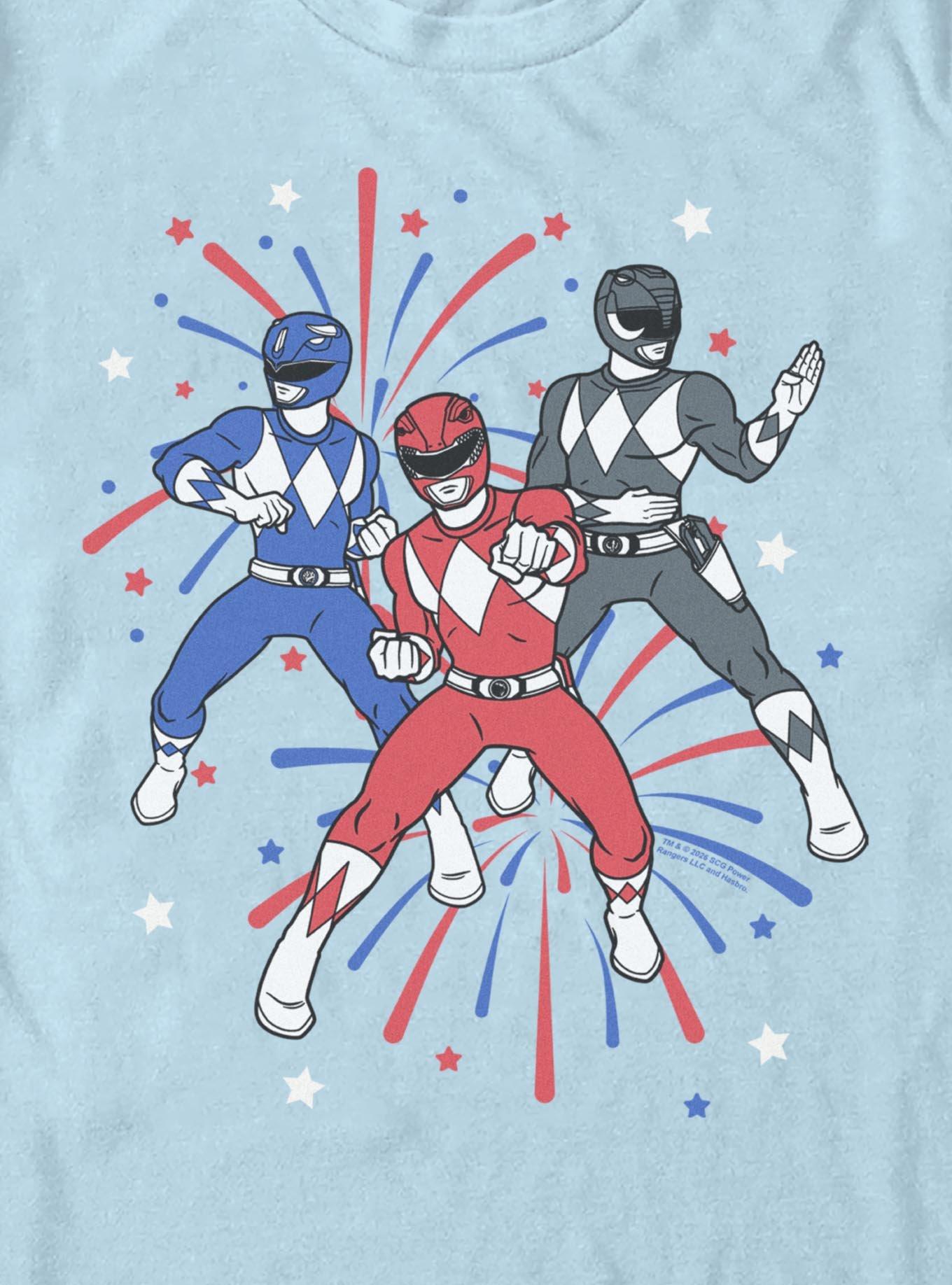 Mighty Morphin Power Rangers Americana Fireworks T-Shirt, , hi-res