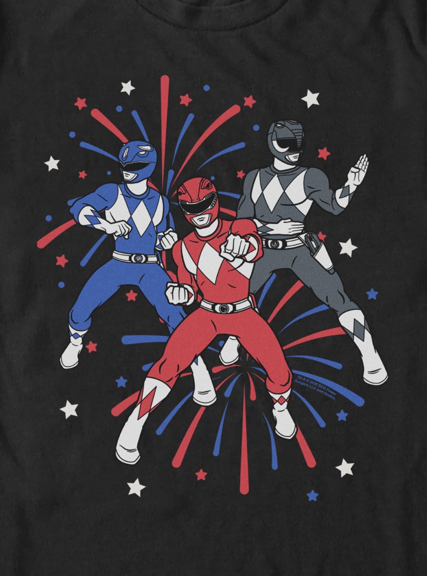 Mighty Morphin Power Rangers Americana Fireworks T-Shirt, , hi-res
