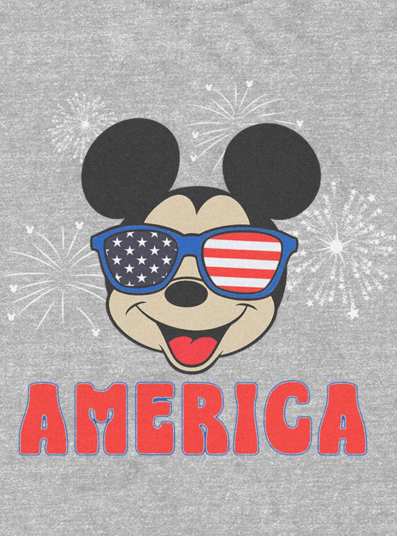 Disney Mickey Mouse American Flag Glasses T-Shirt, , hi-res