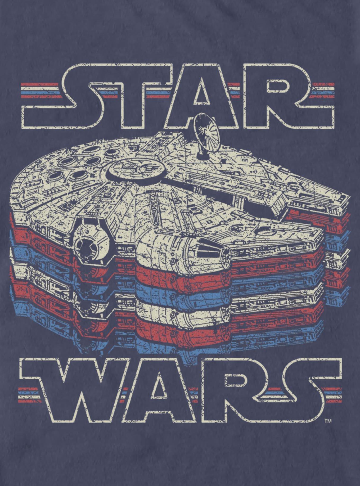 Star Wars Millennium Falcon Stack Americana T-Shirt, , hi-res