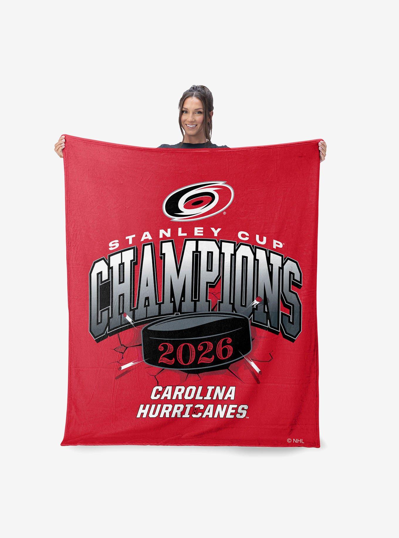 Carolina Hurricanes 2026 Stanley Cup Champions Ripper Silk Touch Throw Blanket, , hi-res