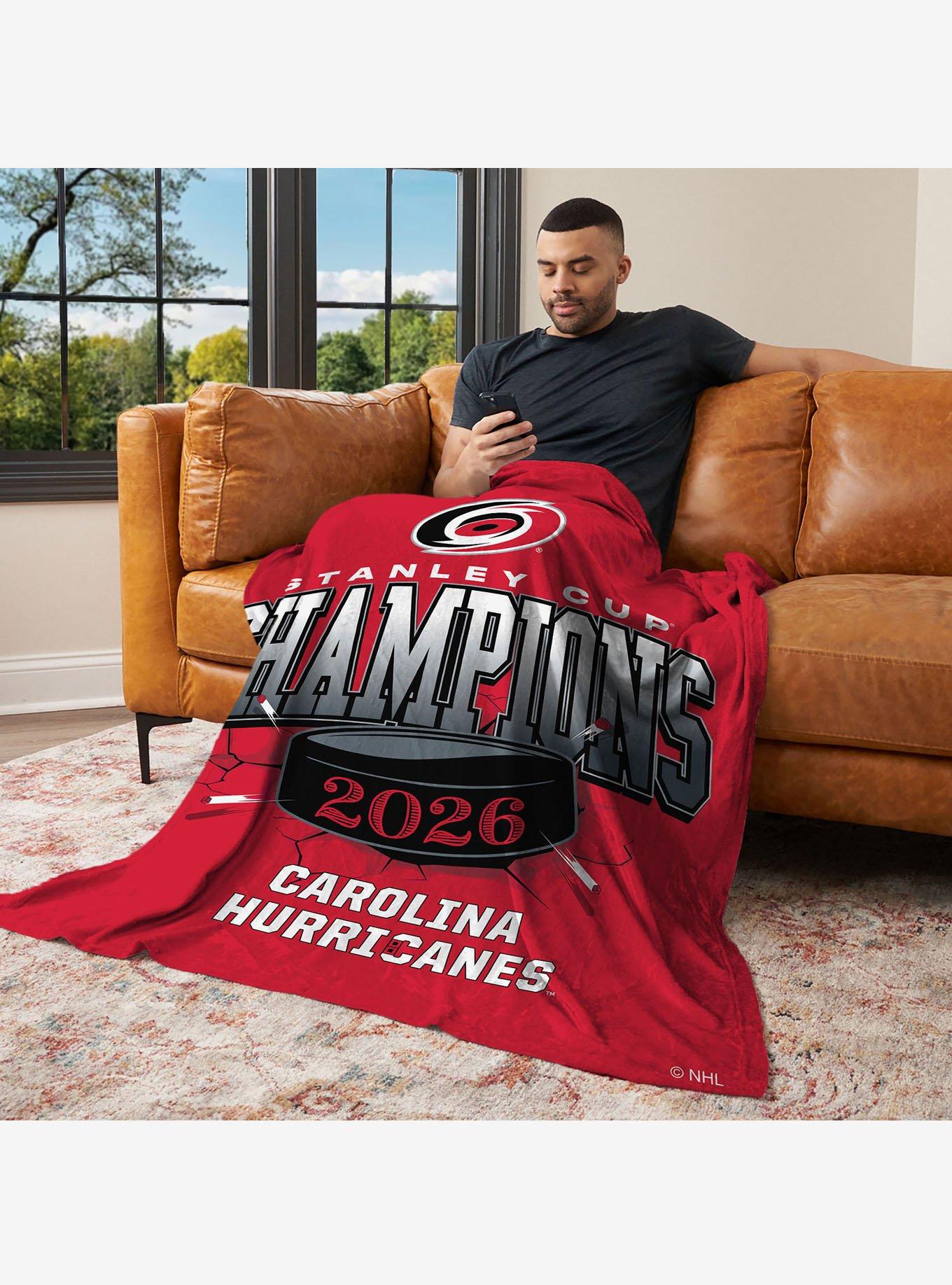 Carolina Hurricanes 2026 Stanley Cup Champions Ripper Silk Touch Throw Blanket, , alternate - view 3
