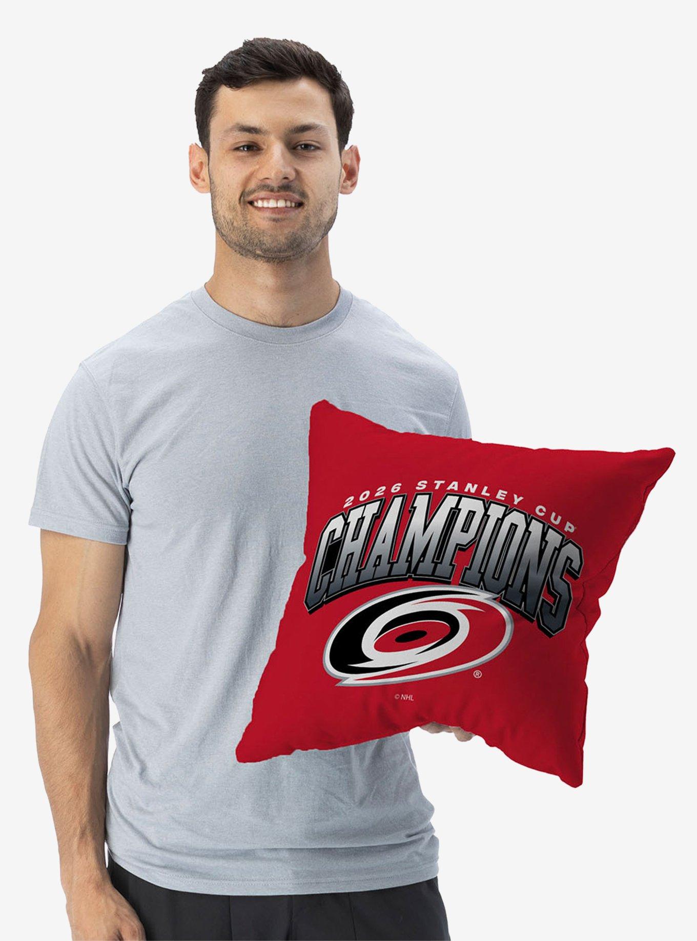 Carolina Hurricanes 2026 Stanley Cup Champions Hardline Throw Pillow, , alternate - view 3