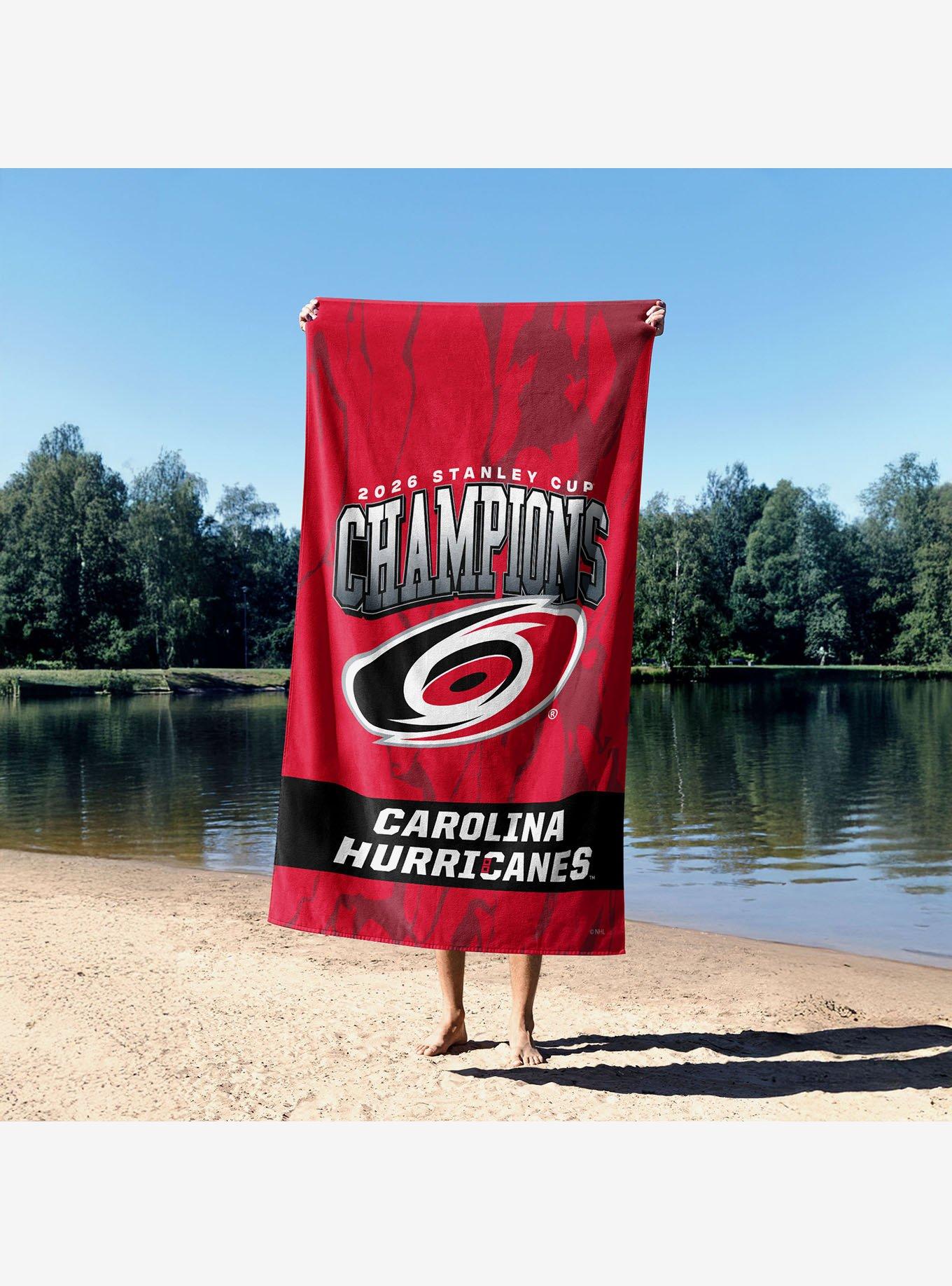 Carolina Hurricanes 2026 Stanley Cup Champions Marbleize Beach Towel, , alternate - view 4
