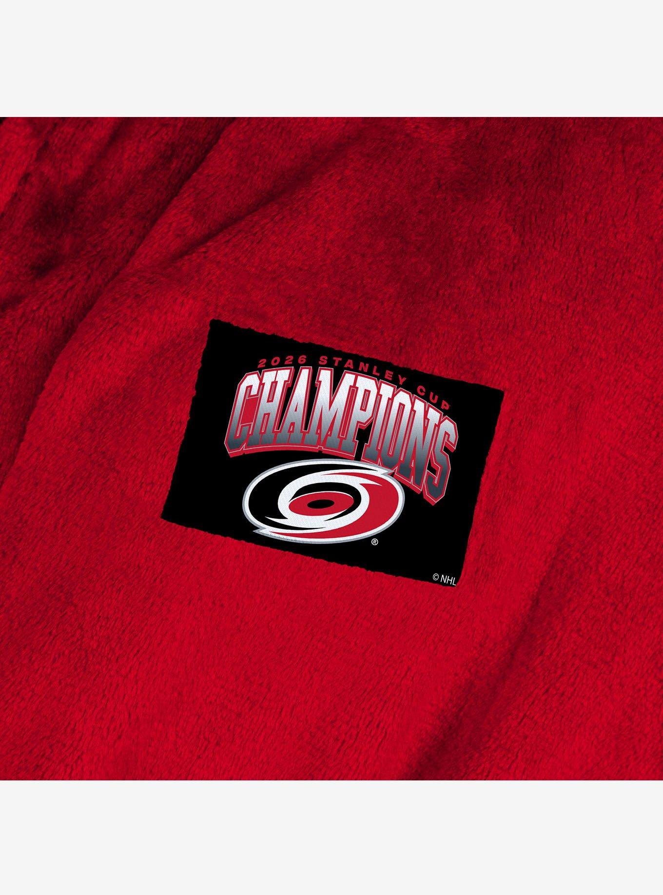 Carolina Hurricanes 2026 Stanley Cup Champions Red Passage Silk Touch Robe, , alternate - view 4