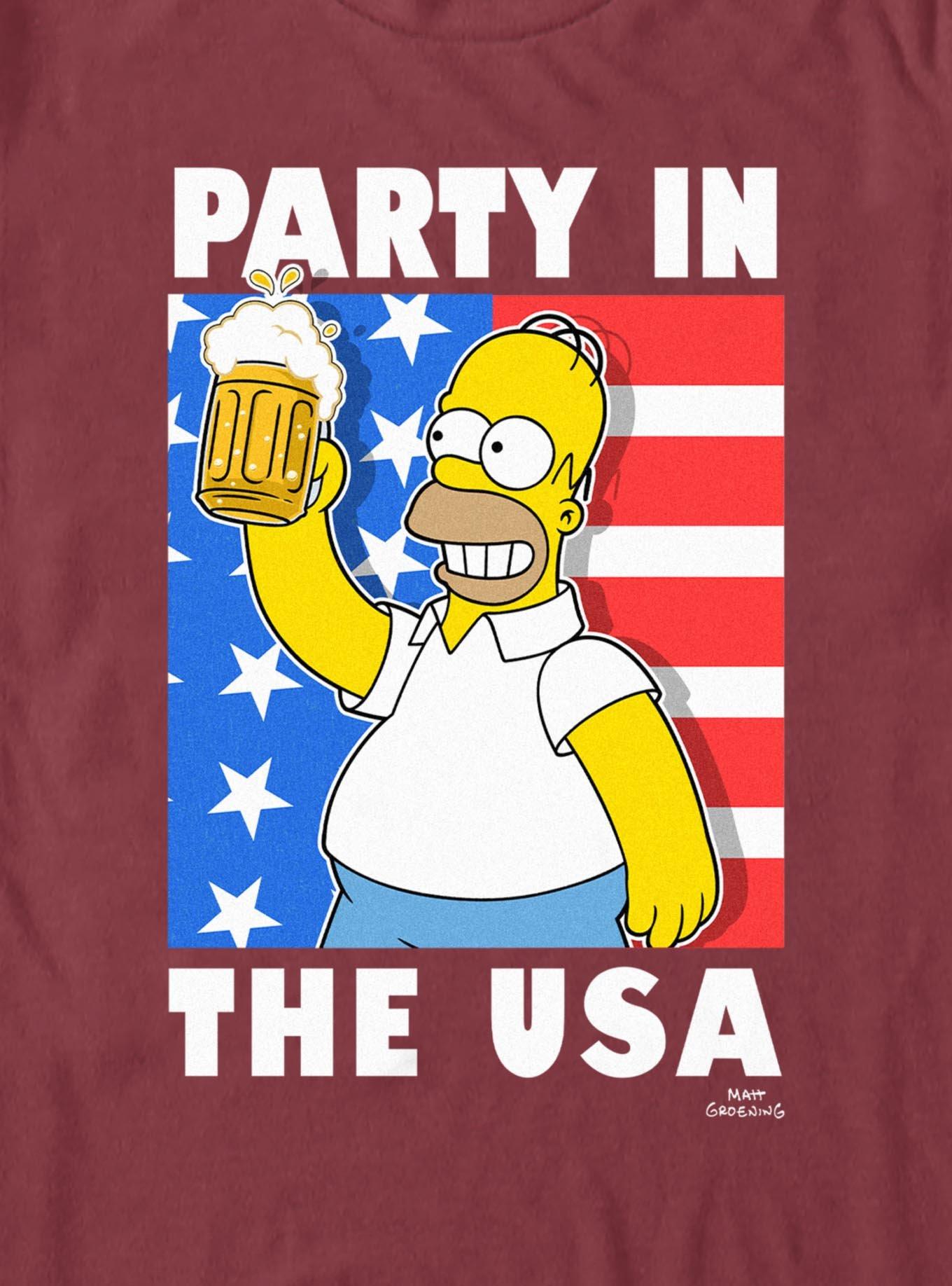 The Simpsons Party In The USA Garment Dye T-Shirt, , hi-res