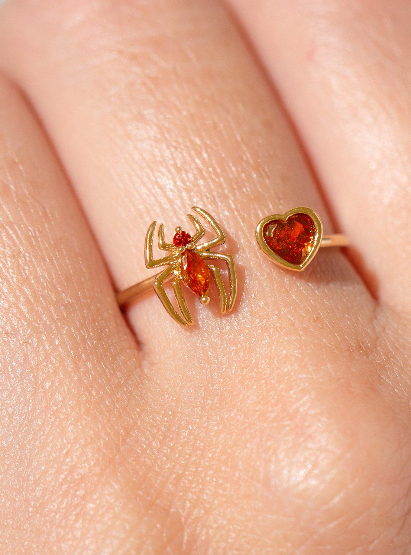 Marvel Spider-Man Web of Love Adjustable Ring, , hi-res