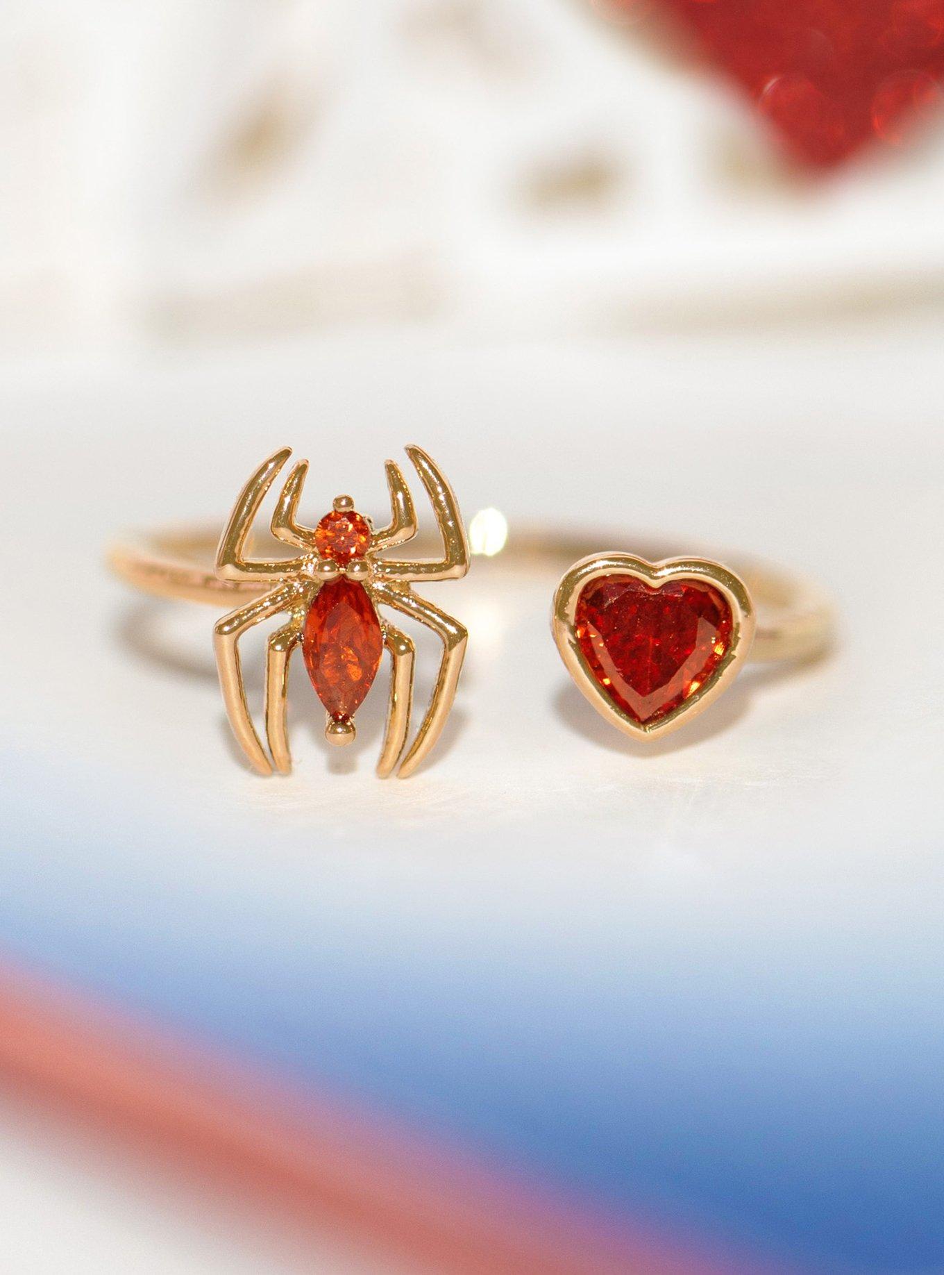 Marvel Spider-Man Web of Love Adjustable Ring, , alternate - view 3