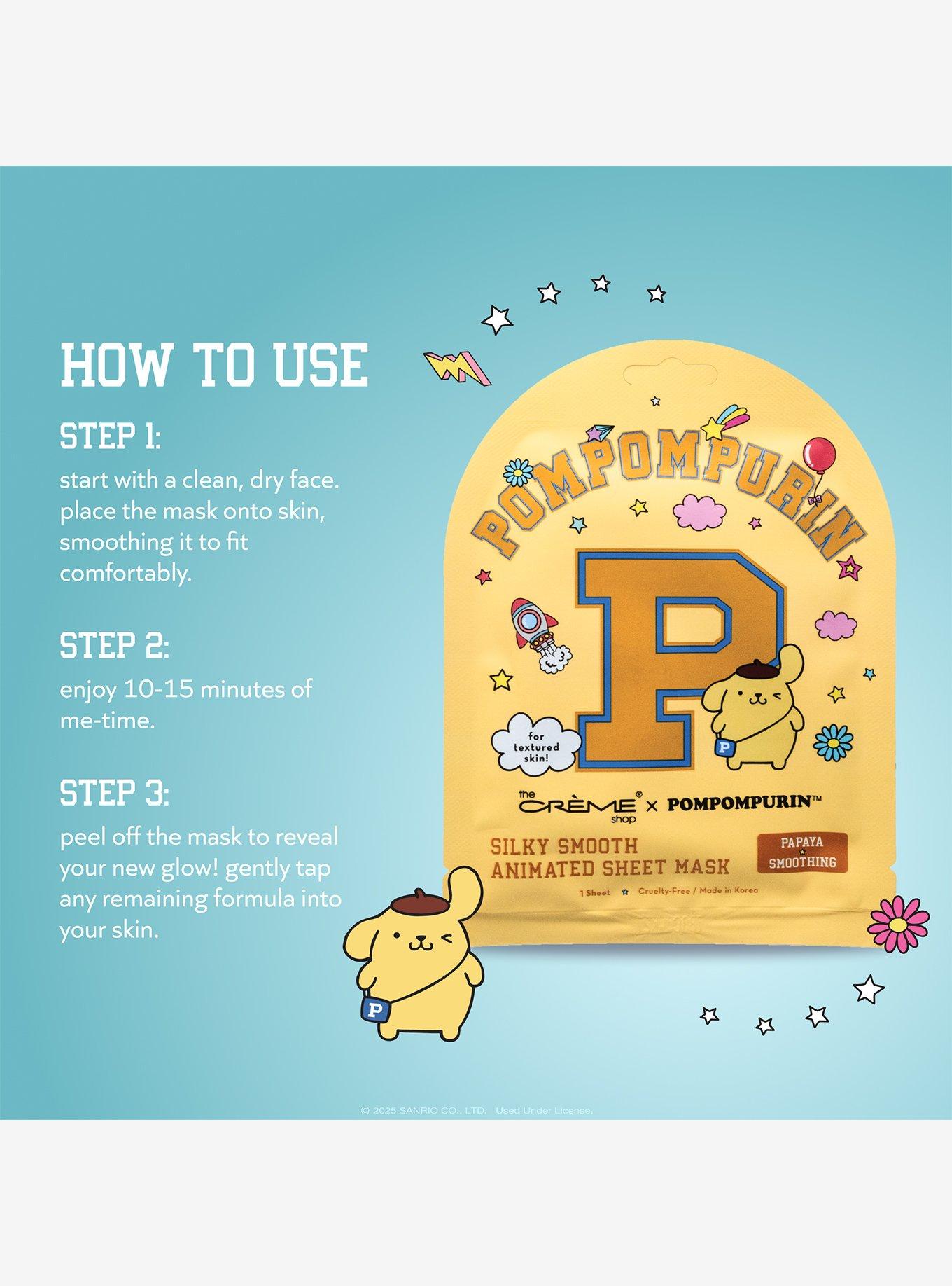 The Cr&egrave;me Shop Sanrio Pompompurin Varsity Sheet Mask, , alternate - view 3