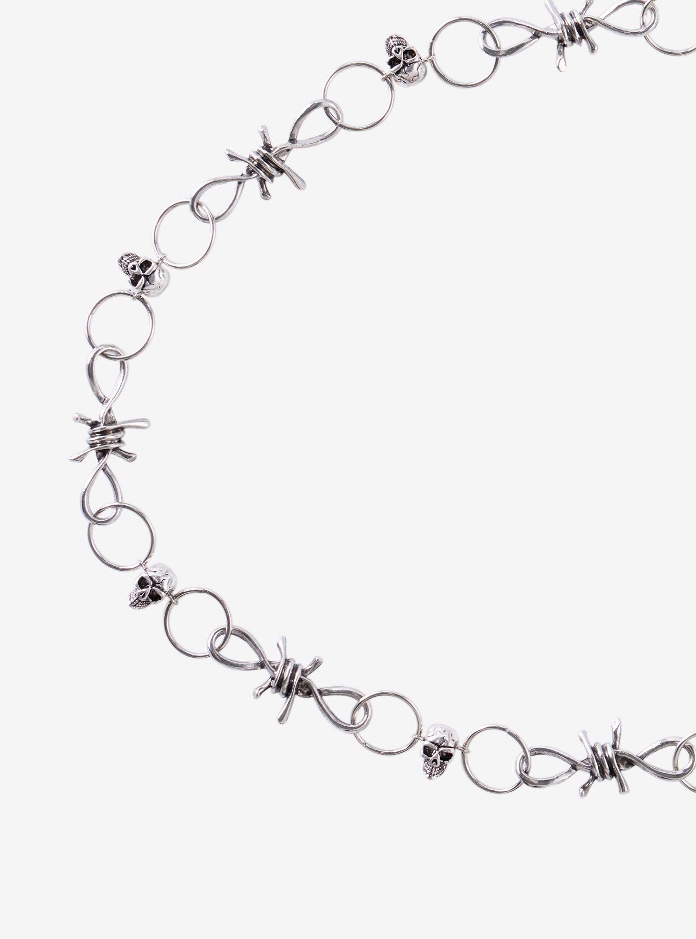Skull Barbed Wire Charm Belt, MULTI, alternate - view 2
