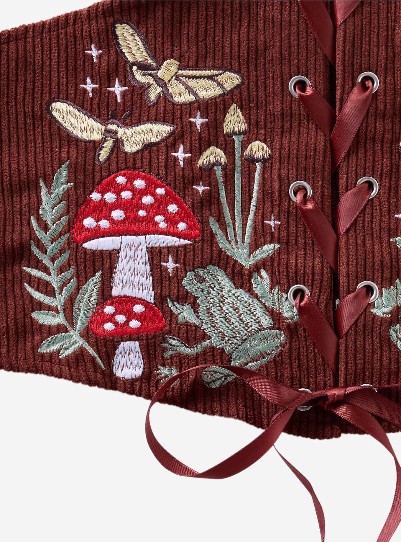 Mushroom Frog Brown Corduroy Corset, MULTI, alternate - view 2