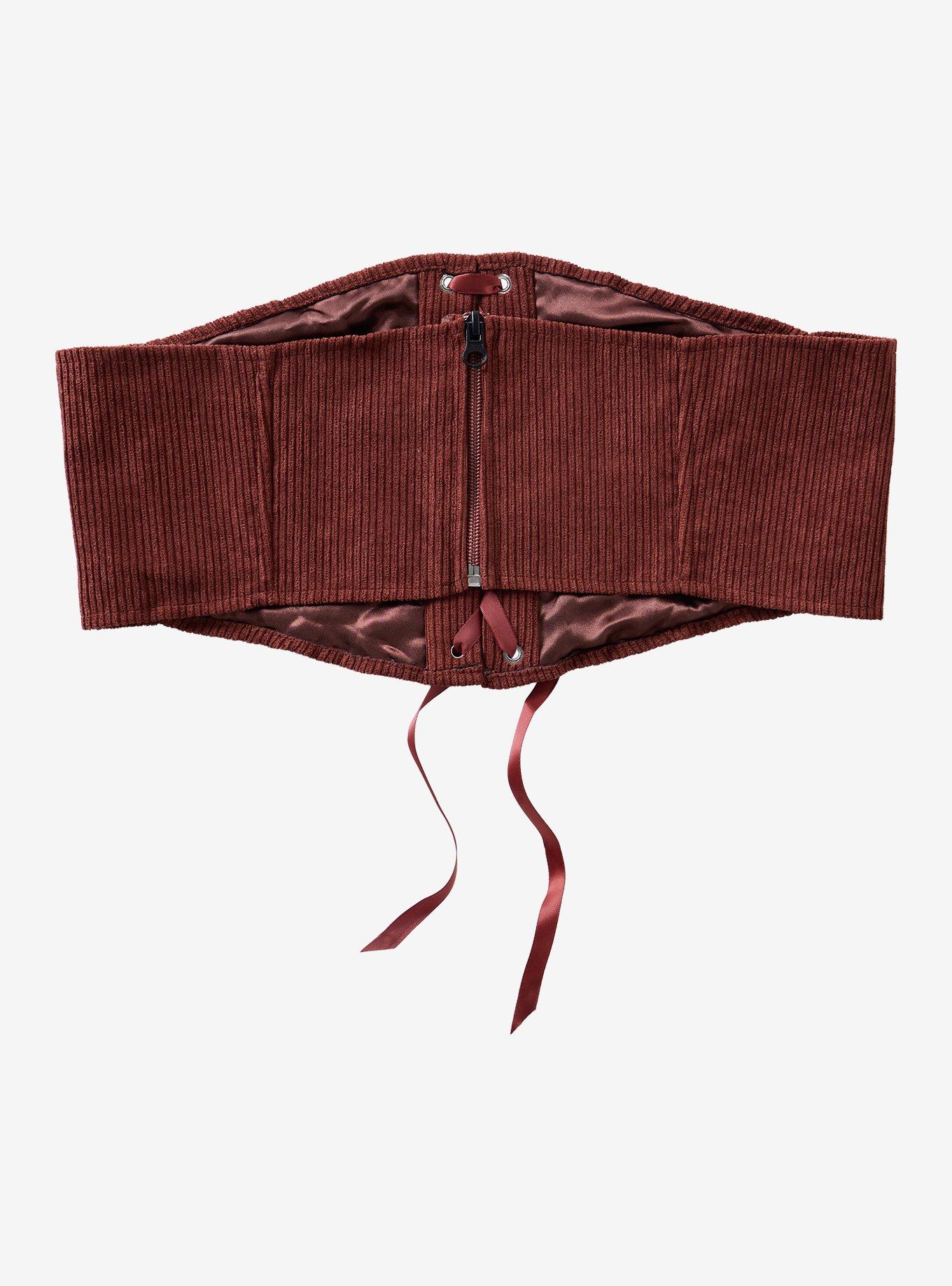 Mushroom Frog Brown Corduroy Corset, MULTI, alternate - view 3