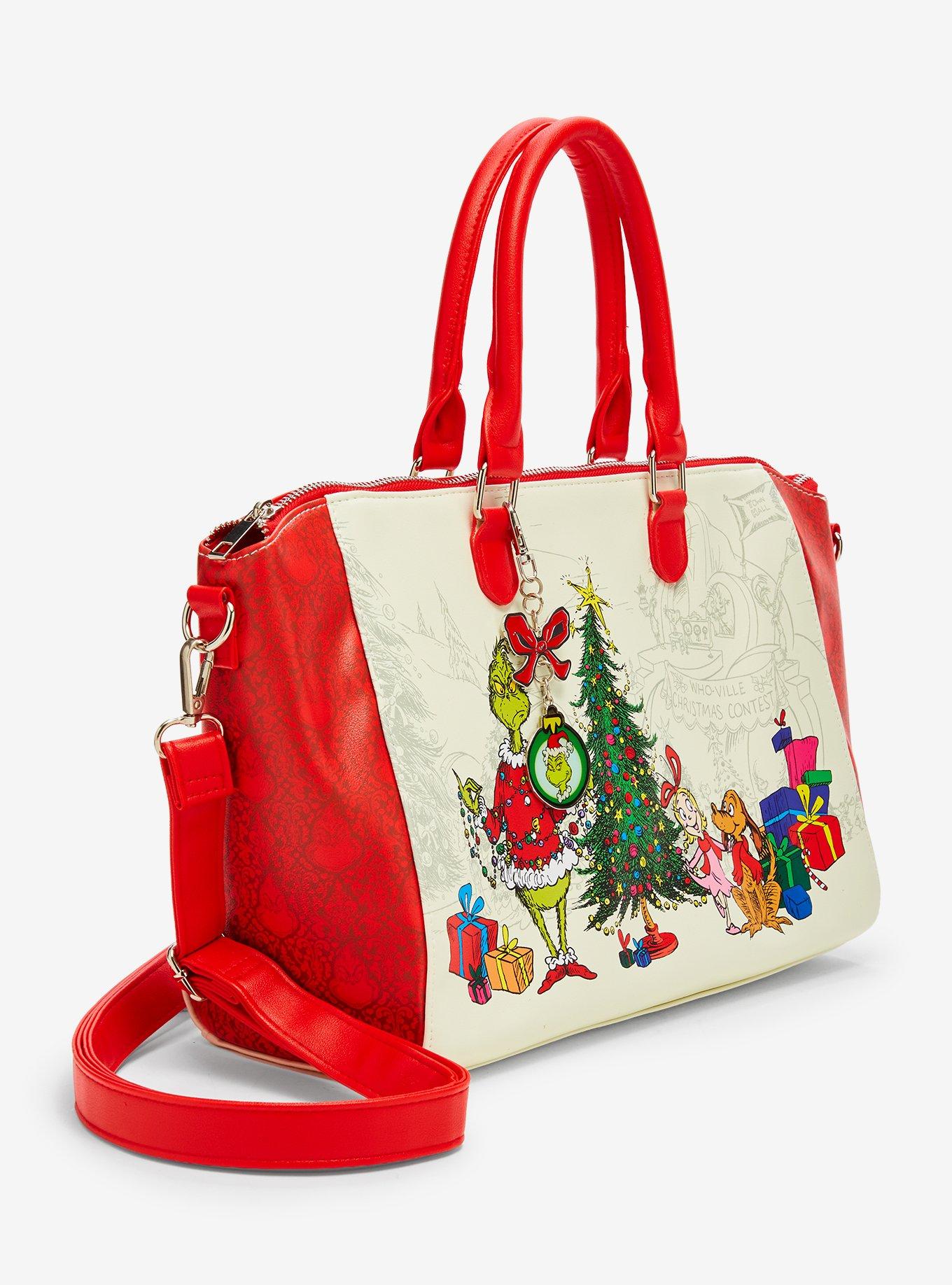 Loungefly Dr. Seuss How The Grinch Stole Christmas! Trio Tree Satchel Bag, , alternate - view 2