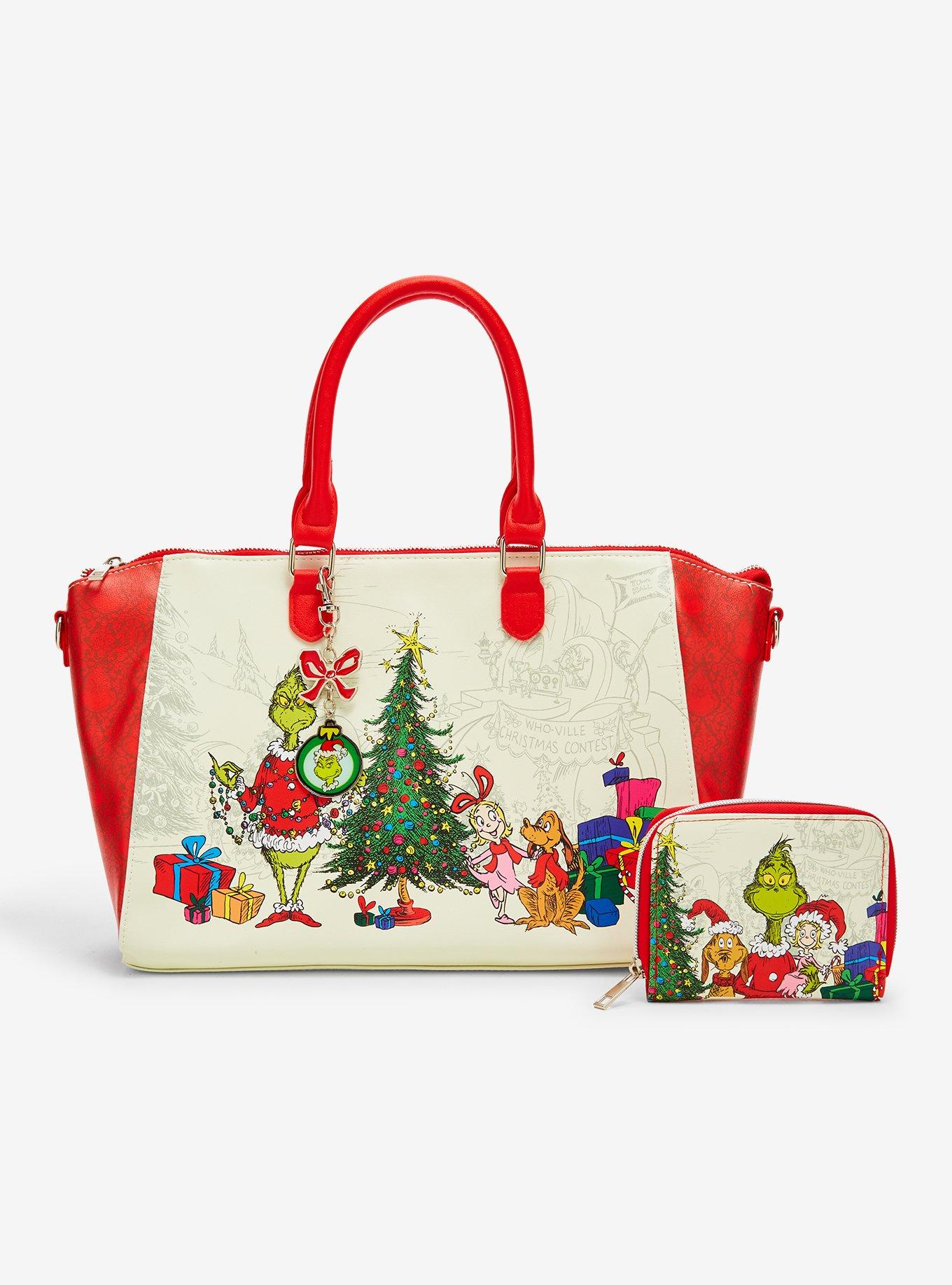 Loungefly Dr. Seuss How The Grinch Stole Christmas! Trio Tree Satchel Bag, , alternate - view 5