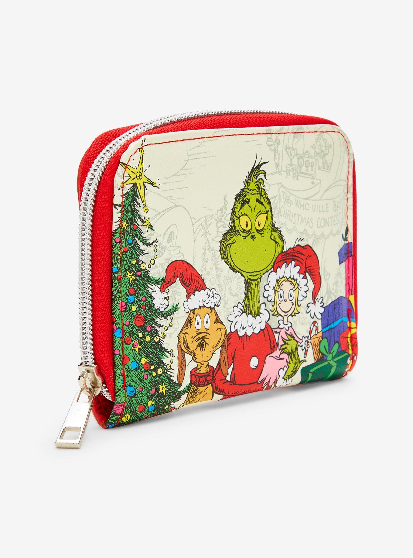 Loungefly Dr. Seuss How The Grinch Stole Christmas! Trio Tree Mini Zipper Wallet, , alternate - view 2