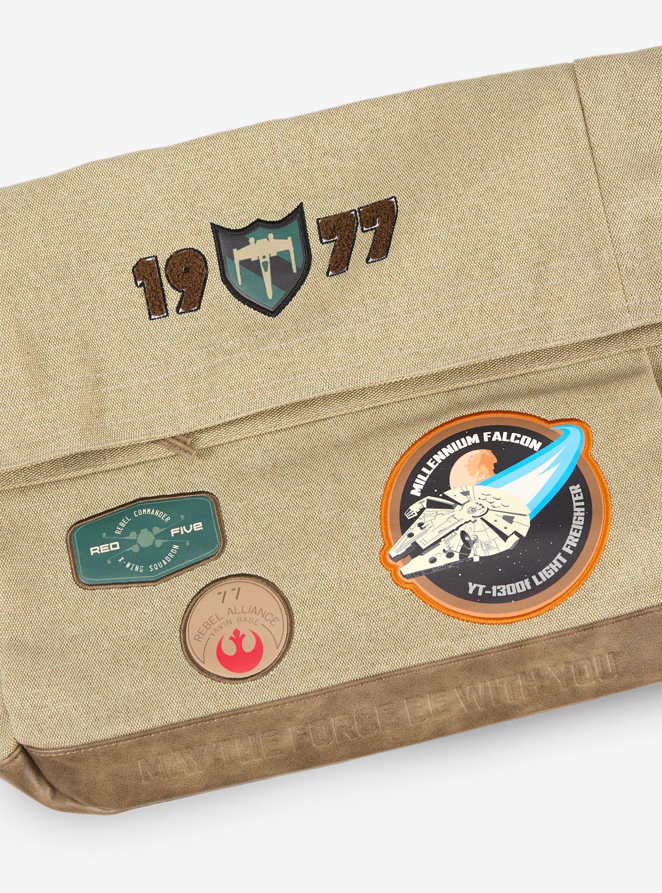 Star Wars Canvas Embroidered Patches Crossbody Bag - BoxLunch Exclusive, , alternate - view 5