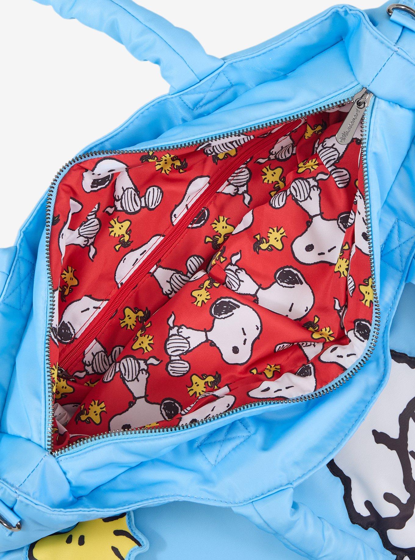 Whatever! Makes You Happy Peanuts Snoopy and Woodstock Large Tote Bag - BoxLunch Exclusive, , alternate - view 3