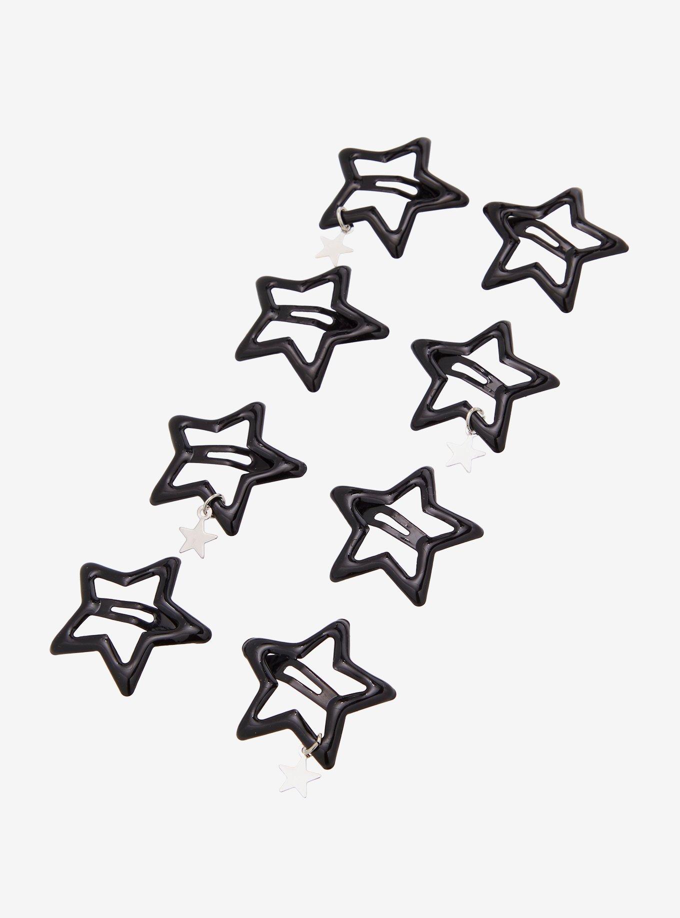 Blackheart Black Star Charm Hair Clip Set, , alternate - view 3