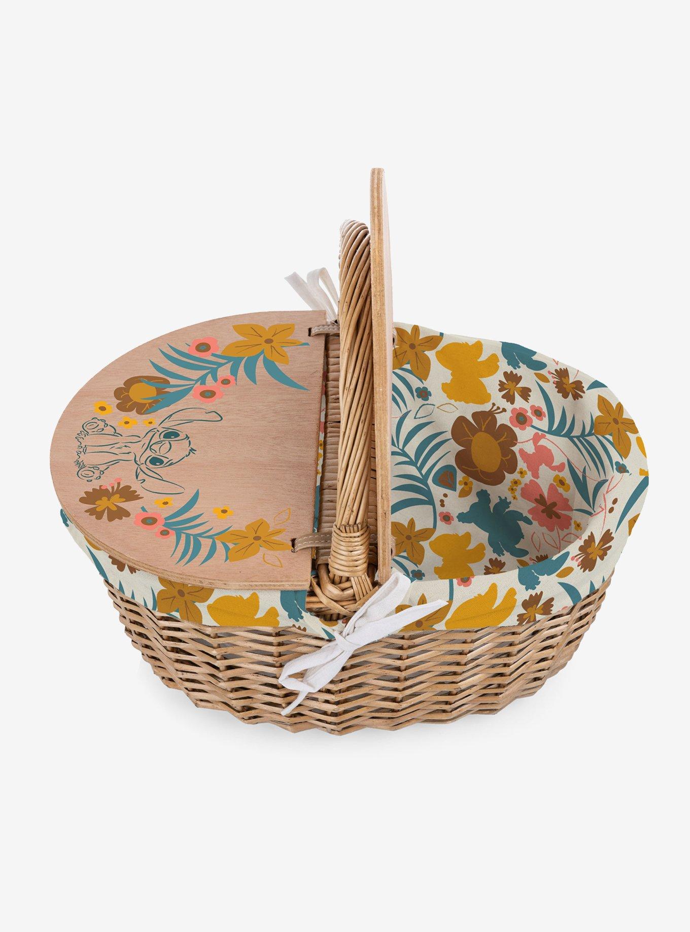 Disney Lilo & Stitch Floral Pattern Country Picnic Basket, , hi-res