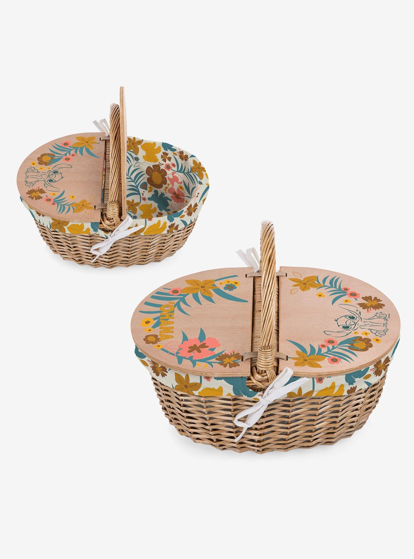 Disney Lilo & Stitch Floral Pattern Country Picnic Basket, , alternate - view 4