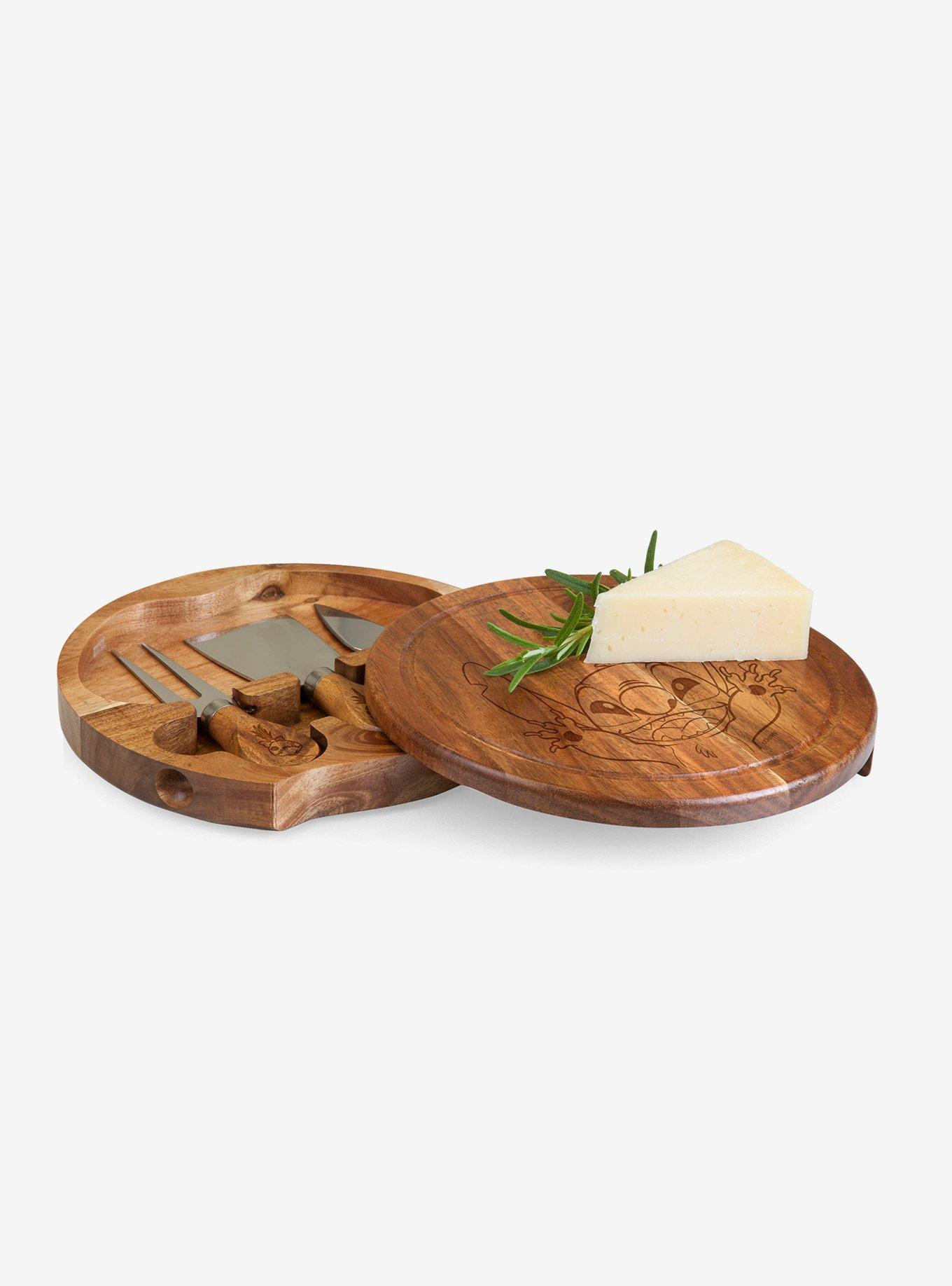 Disney Lilo & Stitch Hands Raised Acacia Brie Cheese Cutting Board & Tools Set, , alternate - view 3