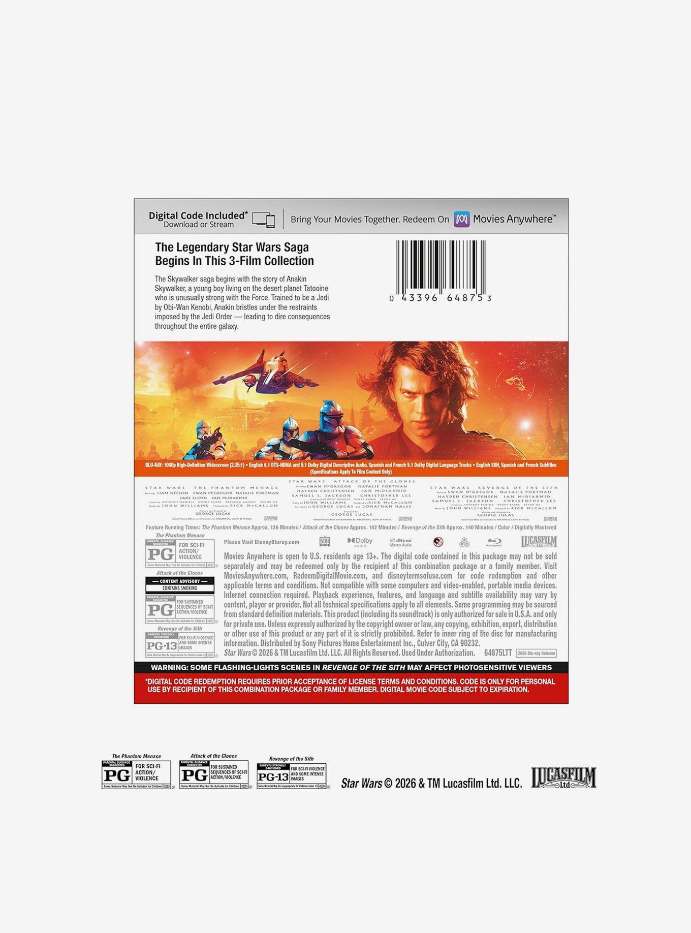 Star Wars: Prequel Trilogy Blu-Ray, , hi-res
