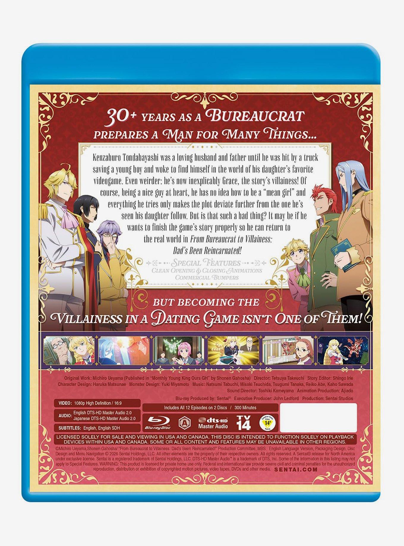 From Bureaucrat to Villainess: Dad's Been Reincarnated! Complete Collection Blu-Ray, , hi-res