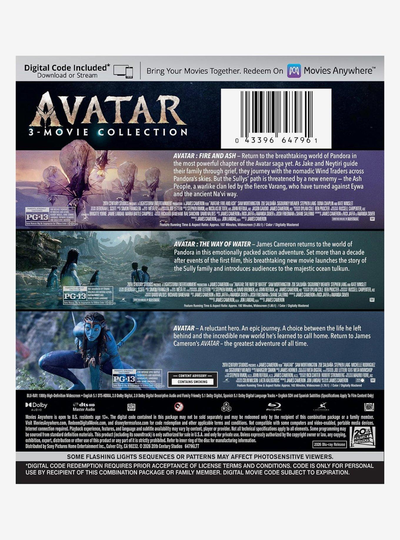 Avatar 3-Movie Collection Blu-Ray, , alternate - view 2