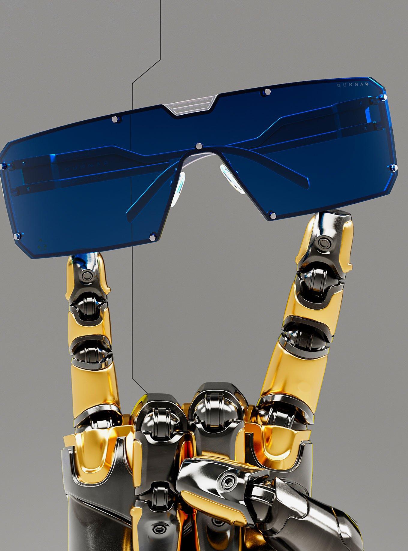 GUNNAR x Cyberpunk 2077 Ripper Sun Tint Blue Light Glasses, , alternate - view 5