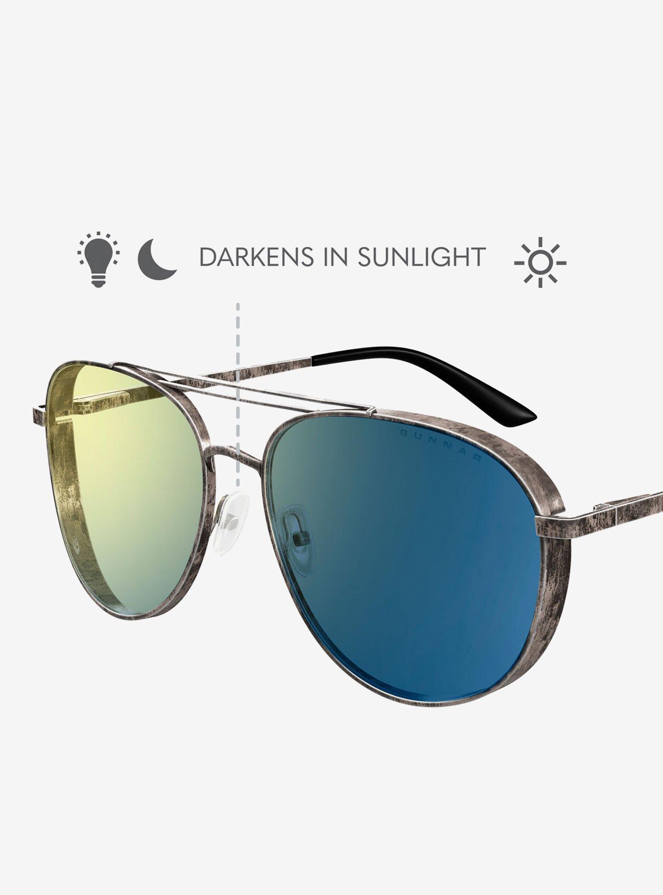 GUNNAR x Fallout Brotherhood of Steel Sun Shift Tint Blue Light Glasses, , alternate - view 4