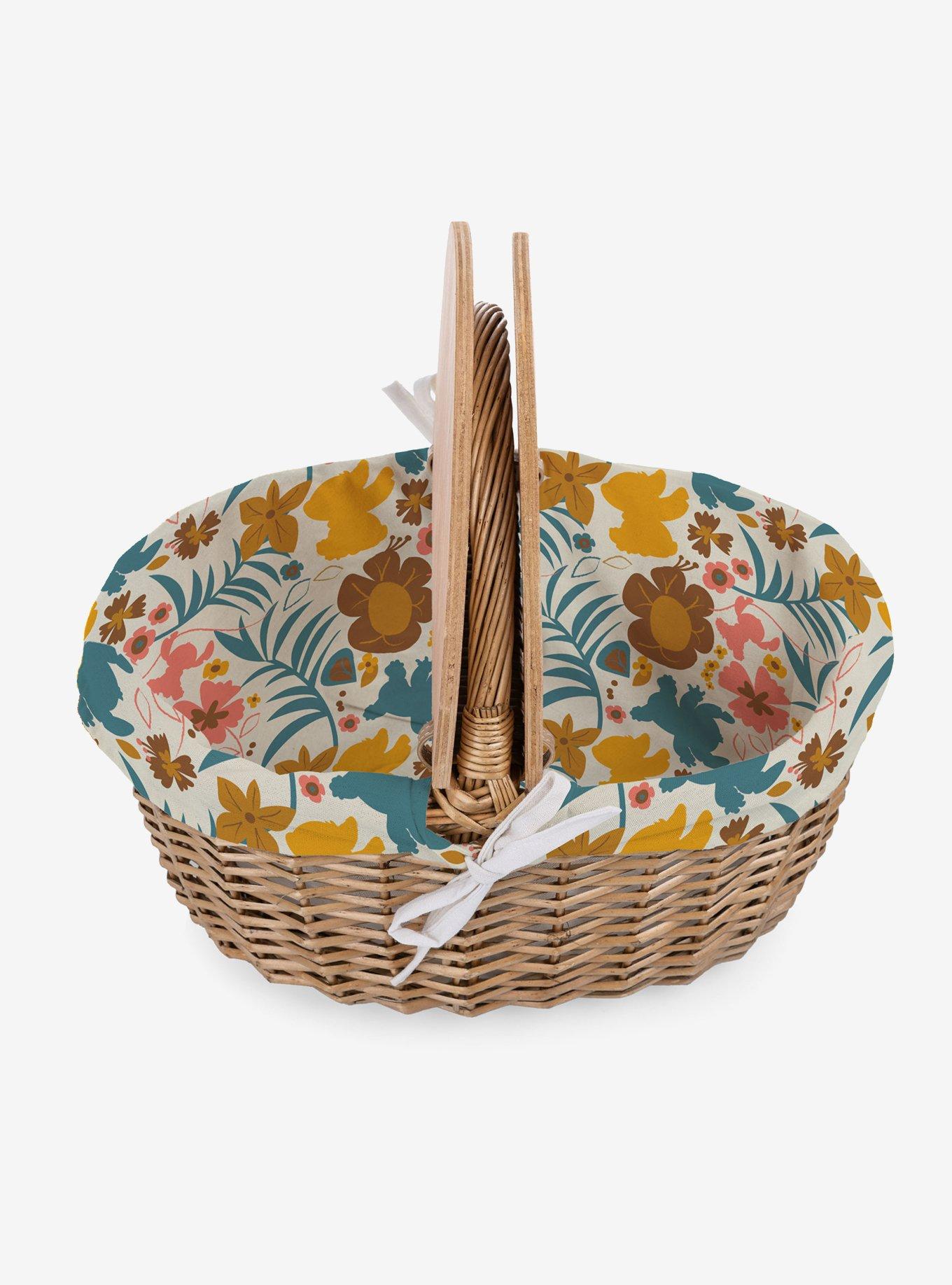 Disney Lilo & Stitch Floral Pattern Country Picnic Basket, , alternate - view 3