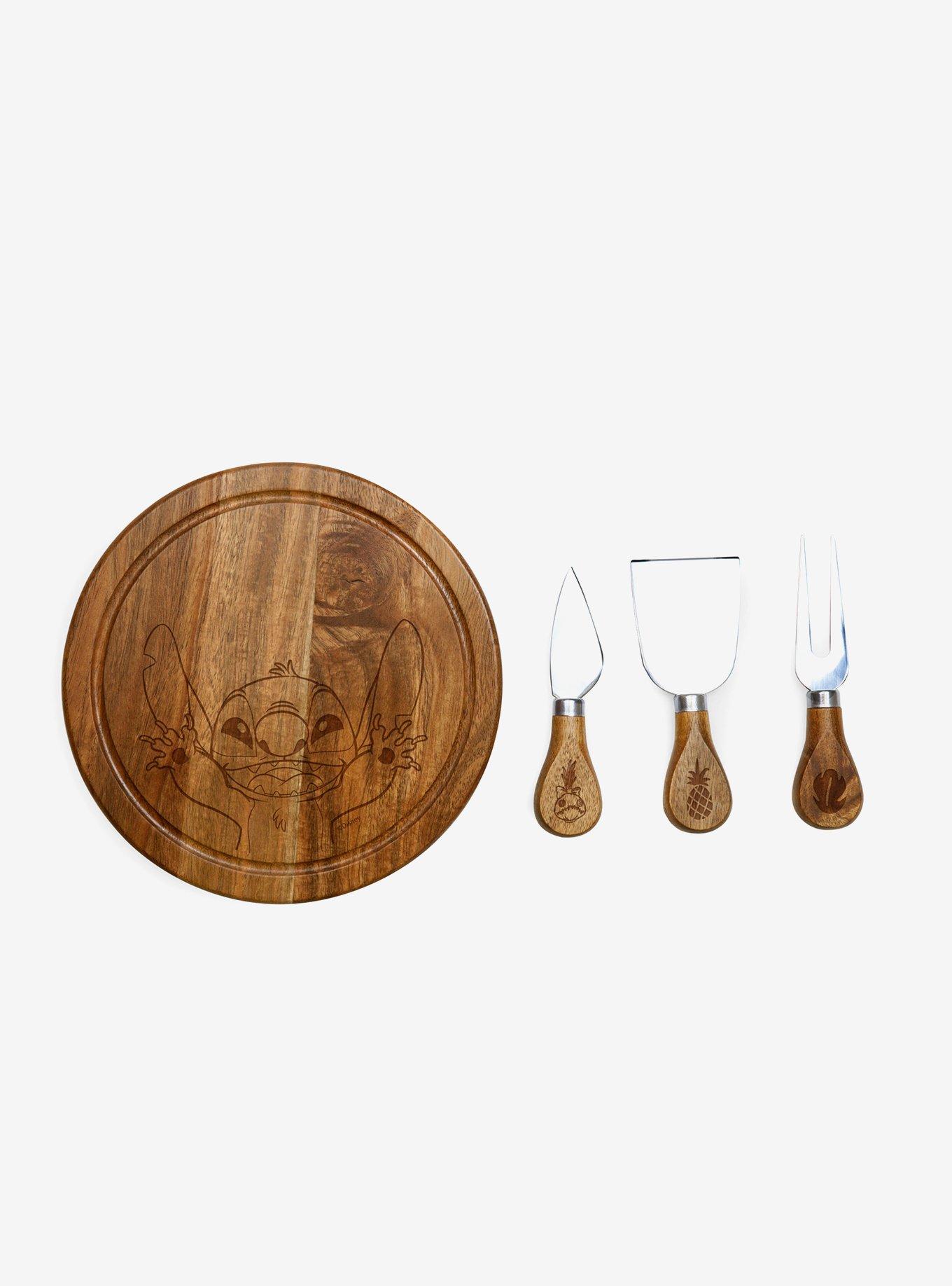 Disney Lilo & Stitch Hands Raised Acacia Brie Cheese Cutting Board & Tools Set, , hi-res
