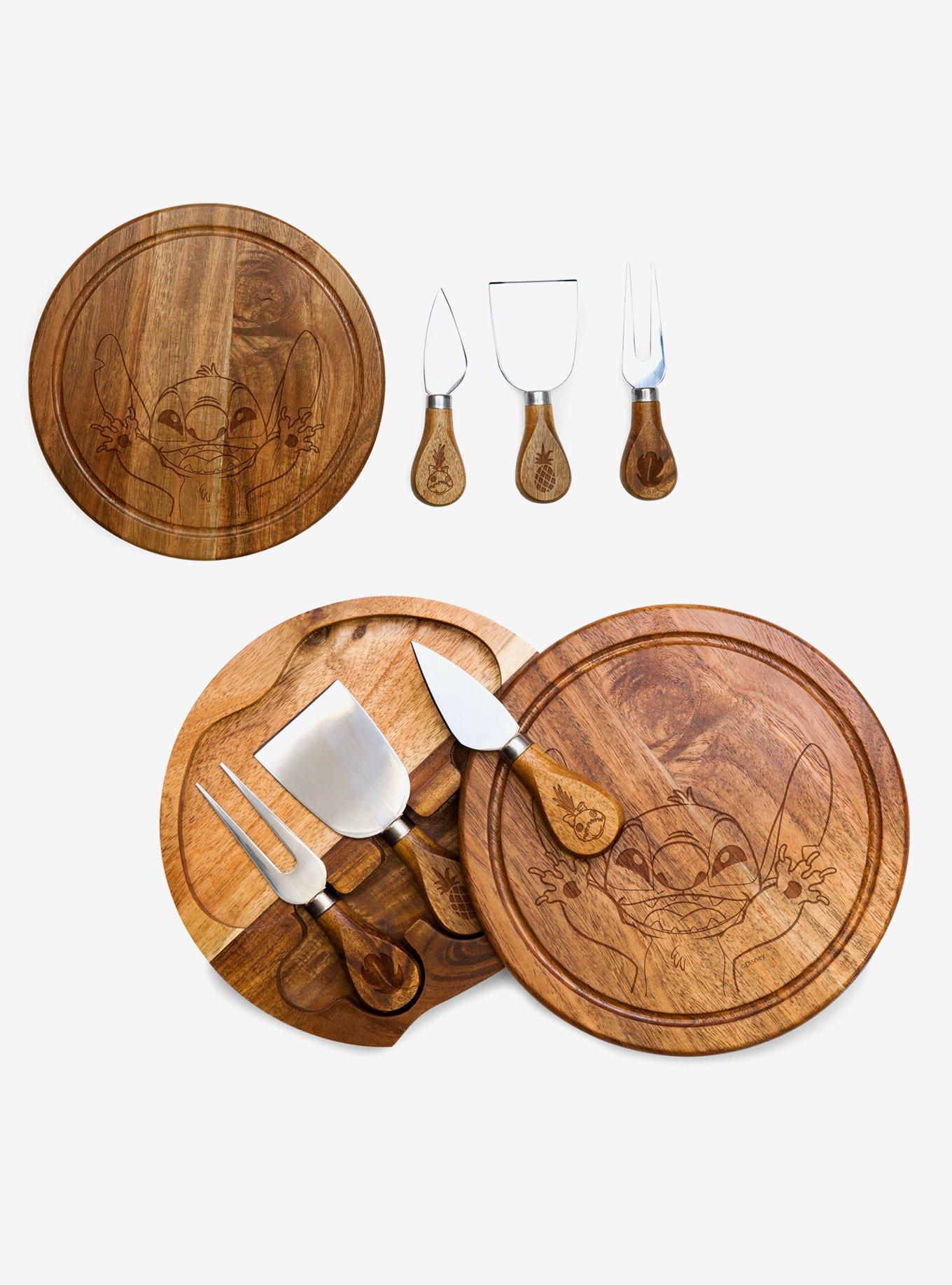 Disney Lilo & Stitch Hands Raised Acacia Brie Cheese Cutting Board & Tools Set, , alternate - view 4