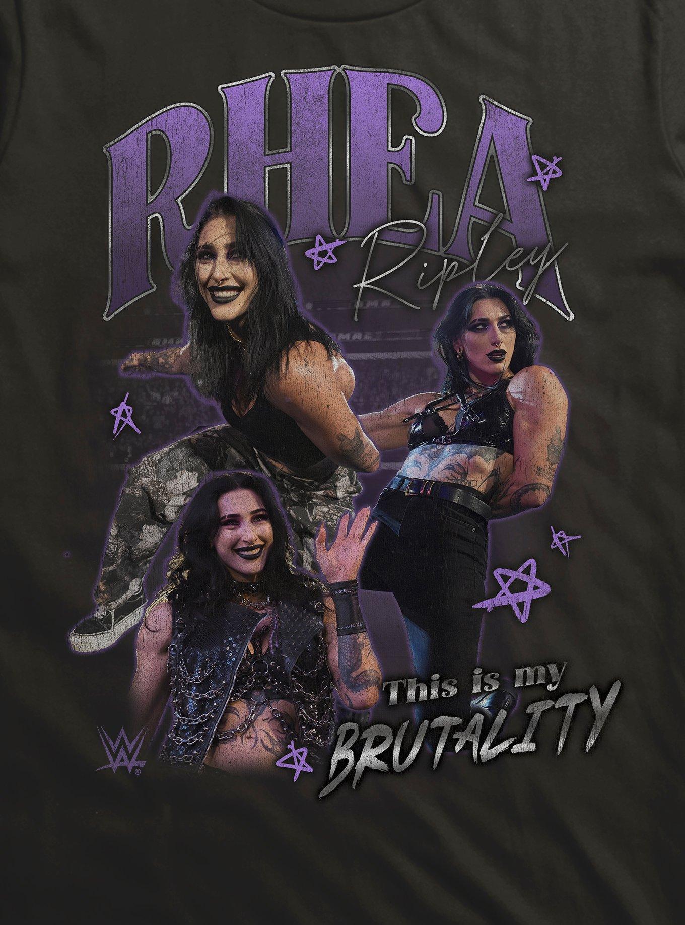 WWE Rhea Ripley This Is My Brutality Collage T-Shirt, , hi-res