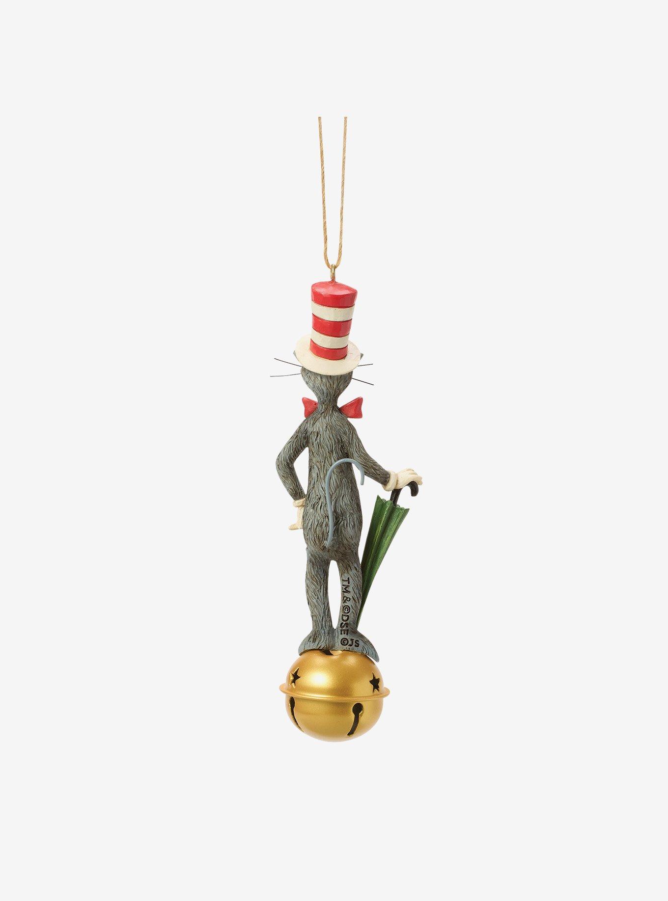 Jim Shore Dr. Seuss Cat In Hat On Jingle Bell Hanging Ornament, , hi-res